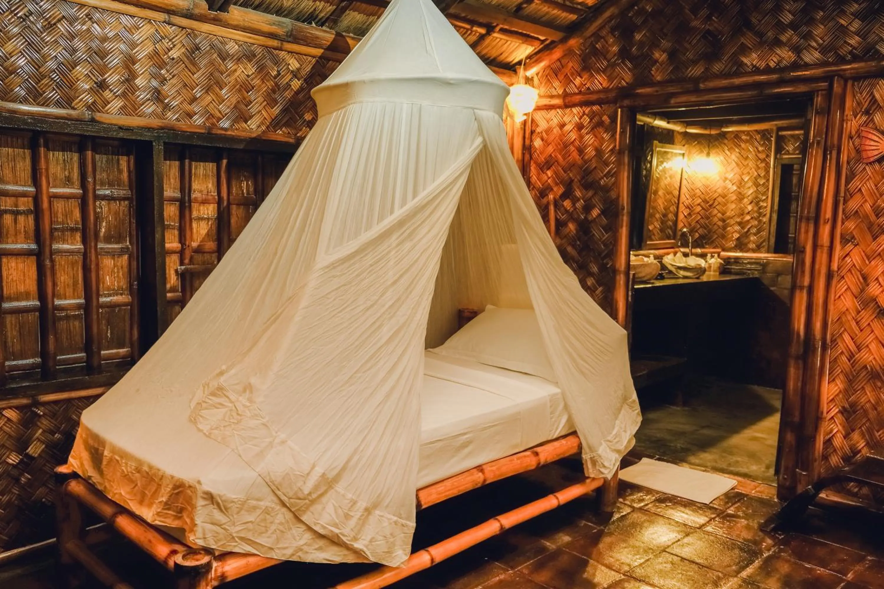 Bed in Flower Island Resort