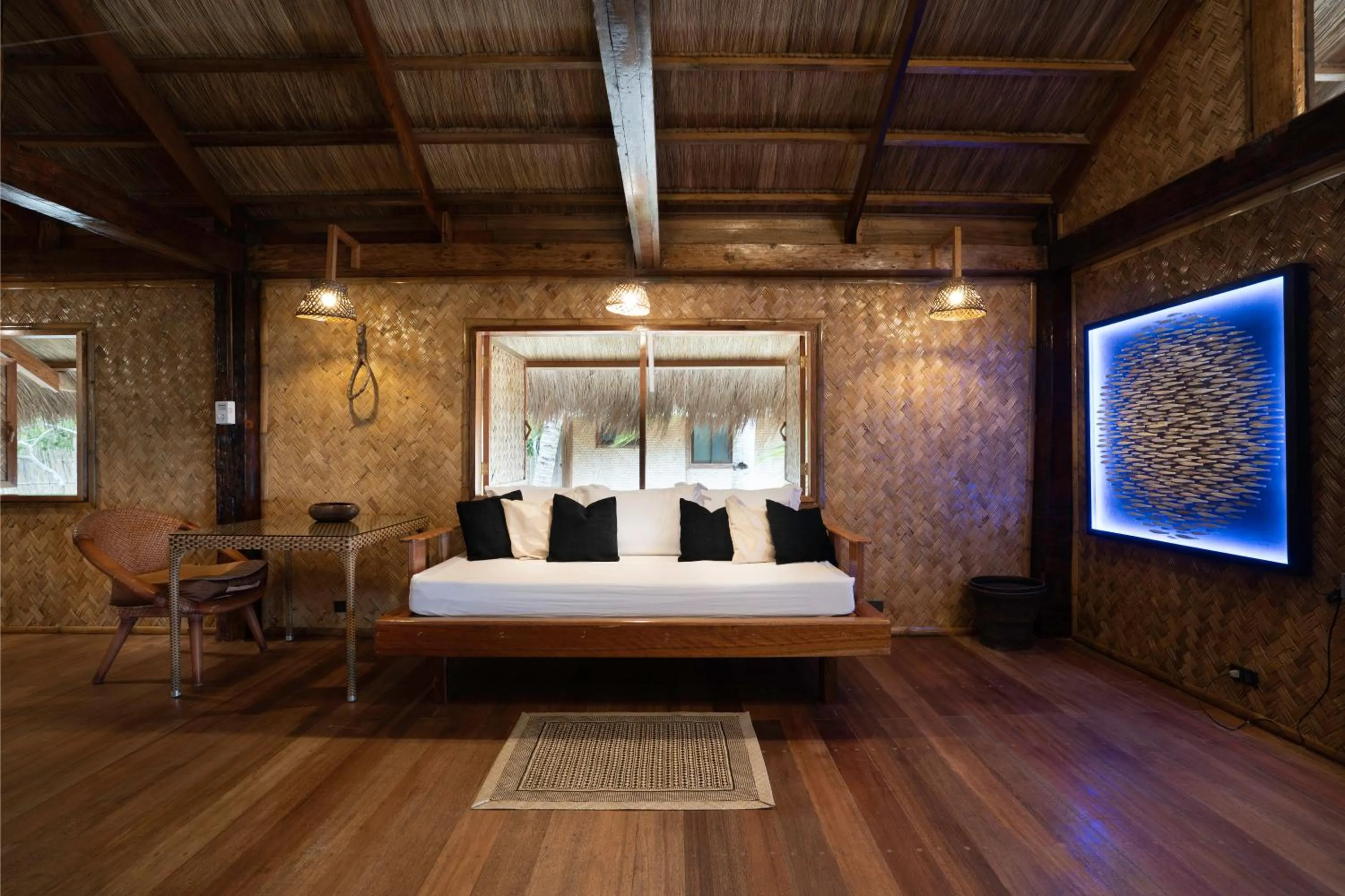 Bed in Flower Island Resort