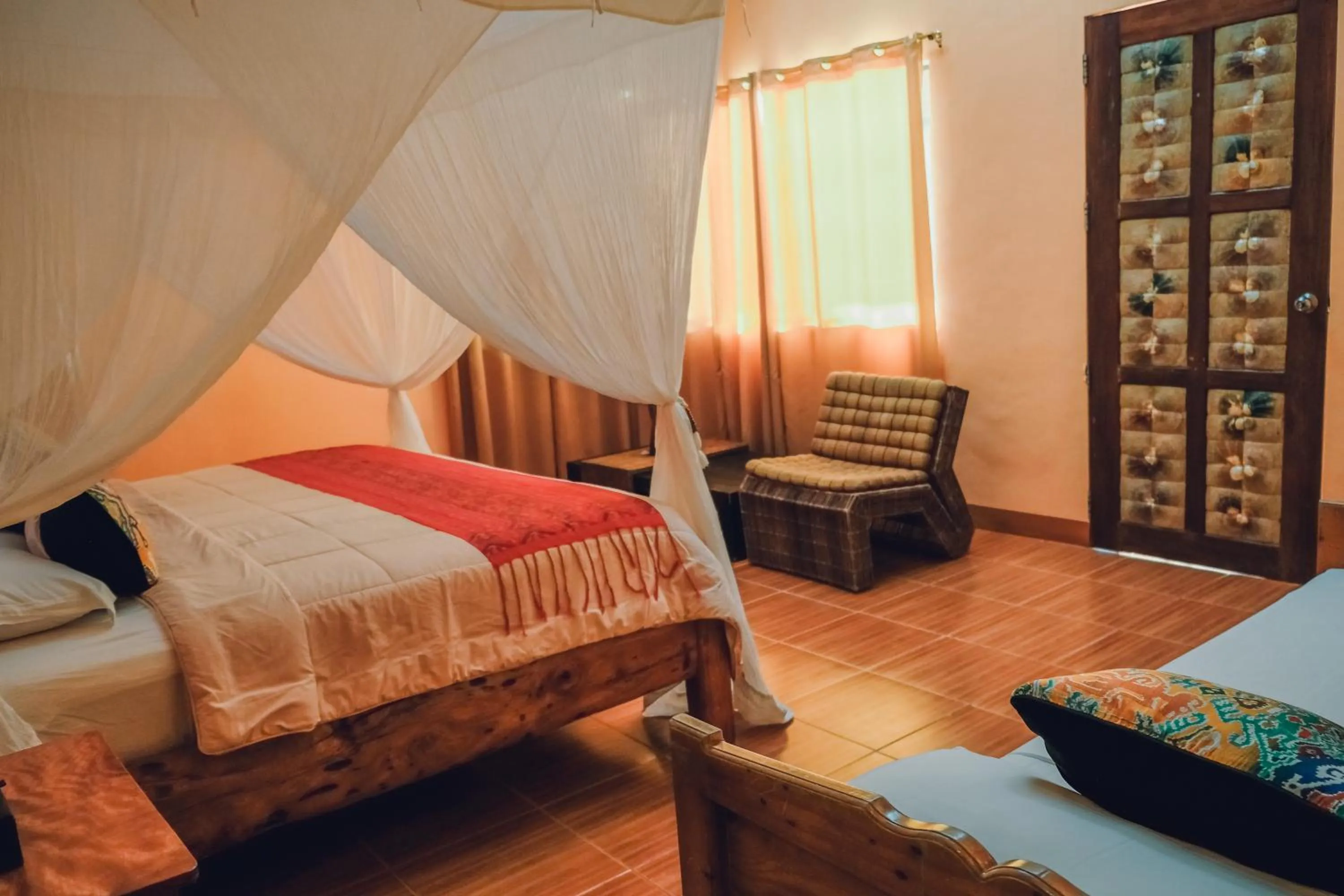 Bed in Flower Island Resort