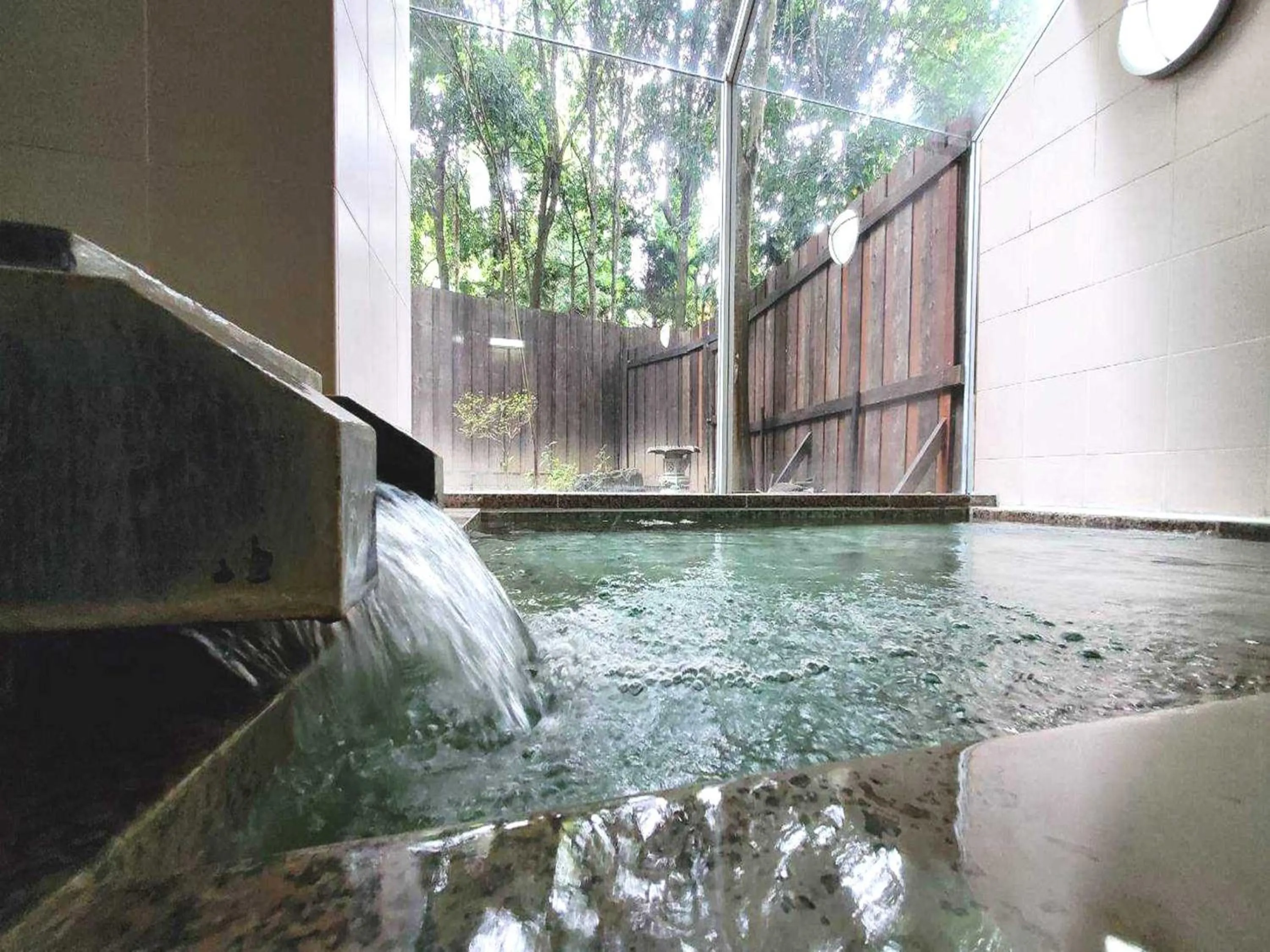 Hot Spring Bath in Guestroom Garden Azumino