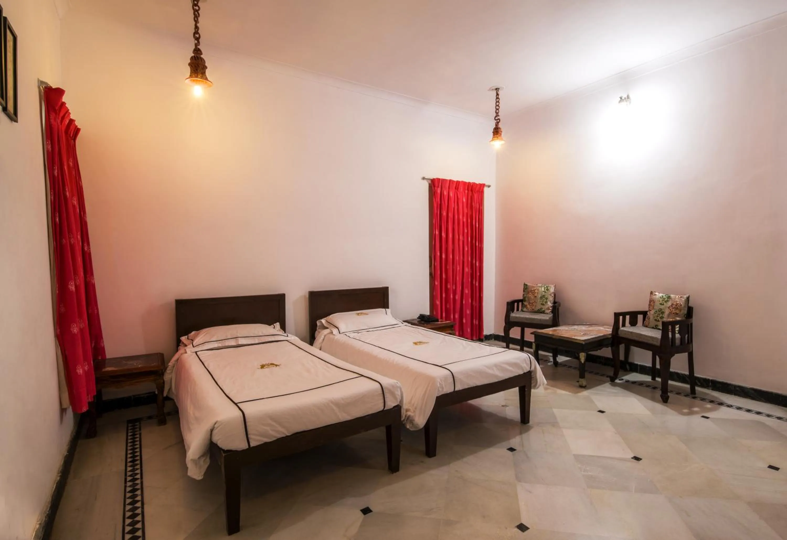 Bed in Shahpura Kumbhal Villas
