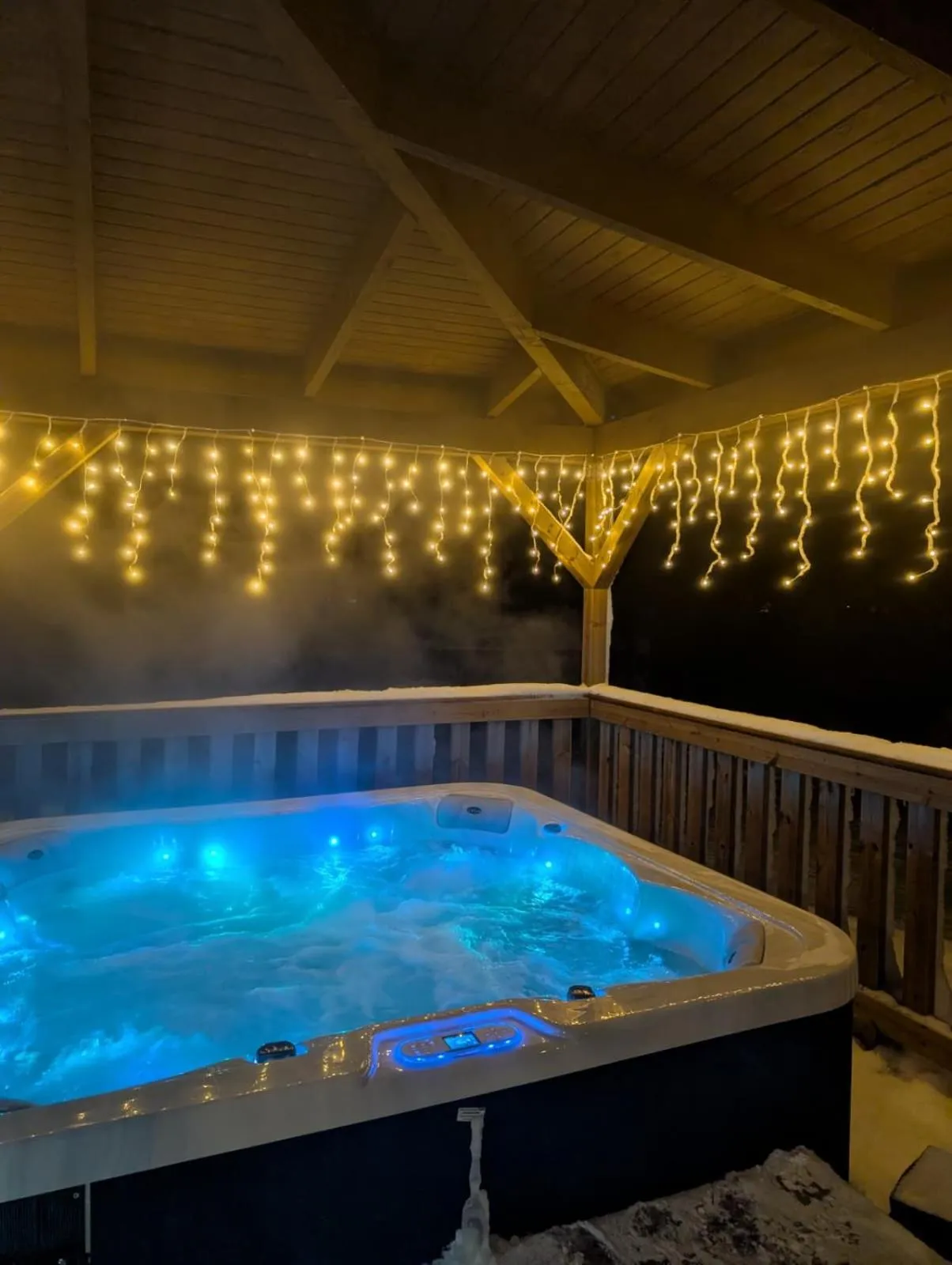 Pool view in Hotel Metsähirvas