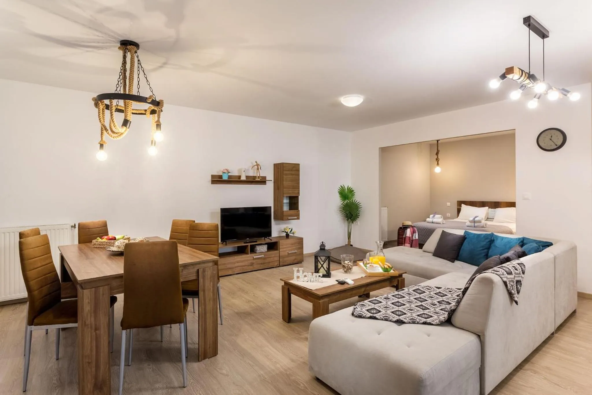 Living room in Supreme Comfort Apartments by Athens Stay
