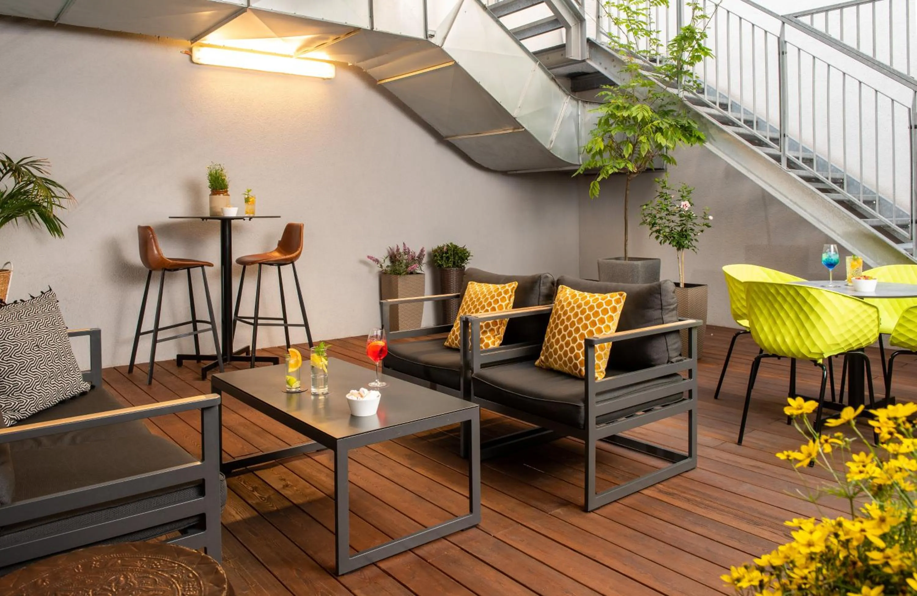 Balcony/Terrace in NYX Hotel Prague by Leonardo Hotels
