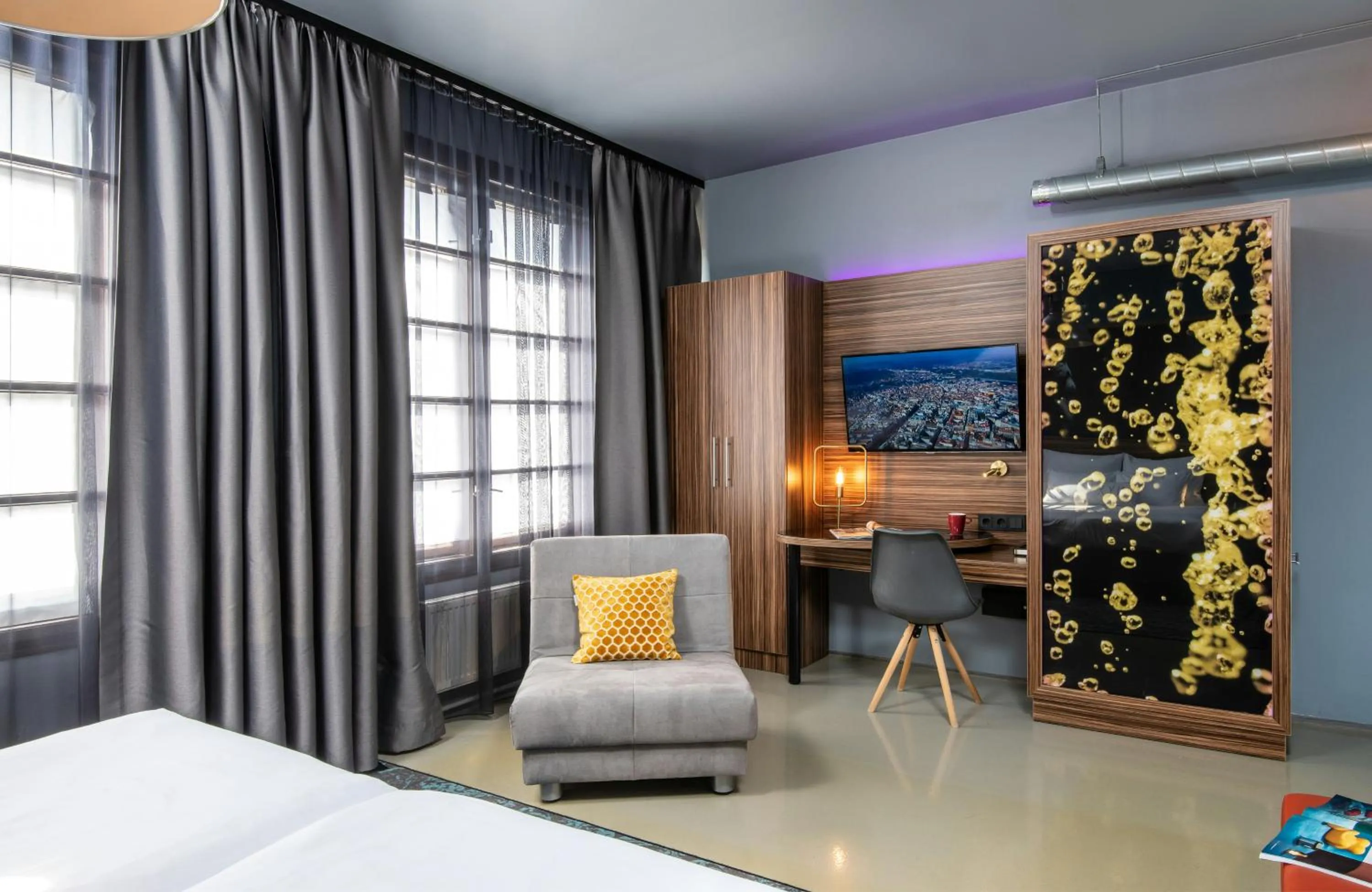 Photo of the whole room, Bed in NYX Hotel Prague by Leonardo Hotels