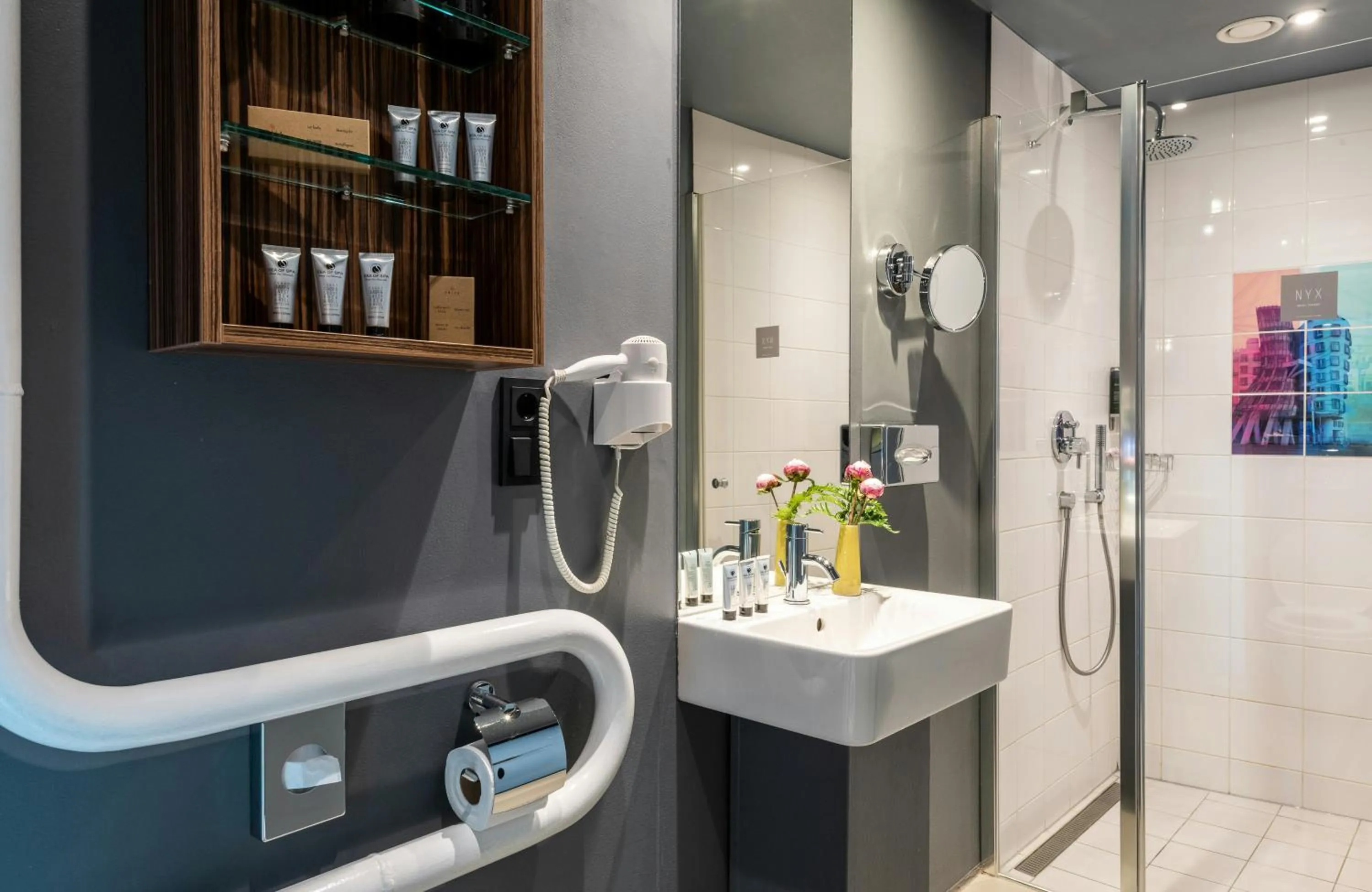 Bathroom in NYX Hotel Prague by Leonardo Hotels