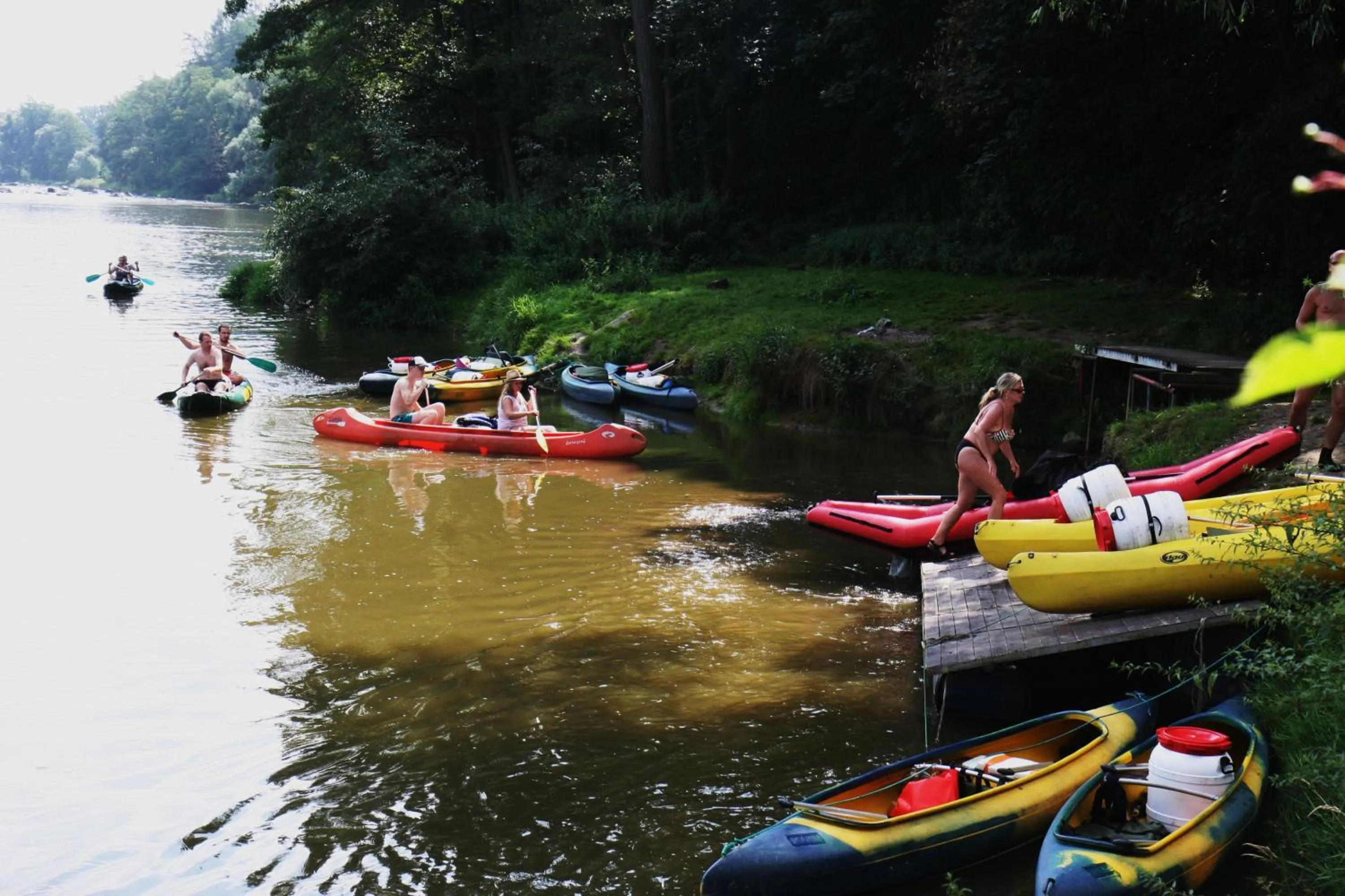 Canoeing in Hotel Tynec