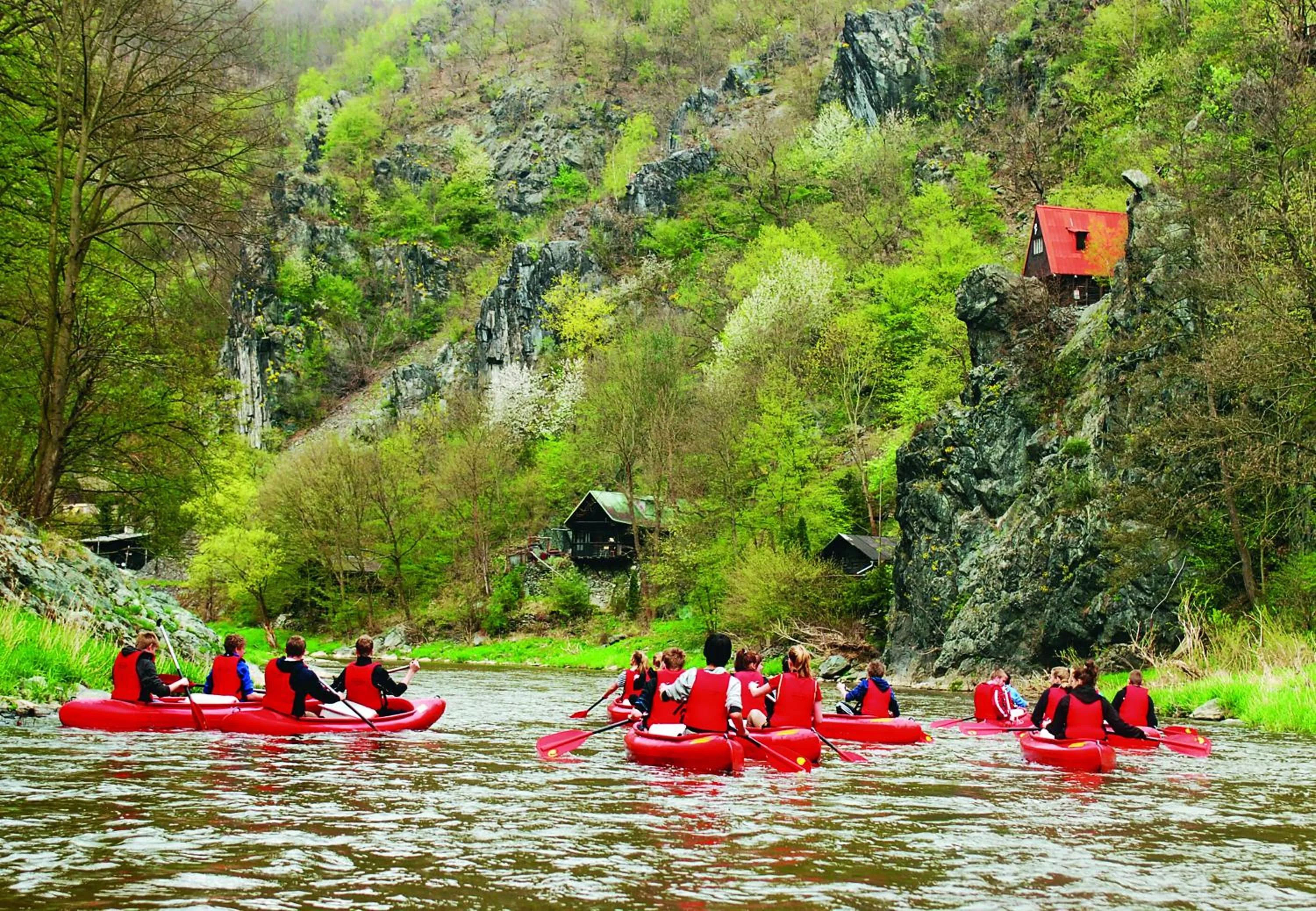 Canoeing in Hotel Tynec