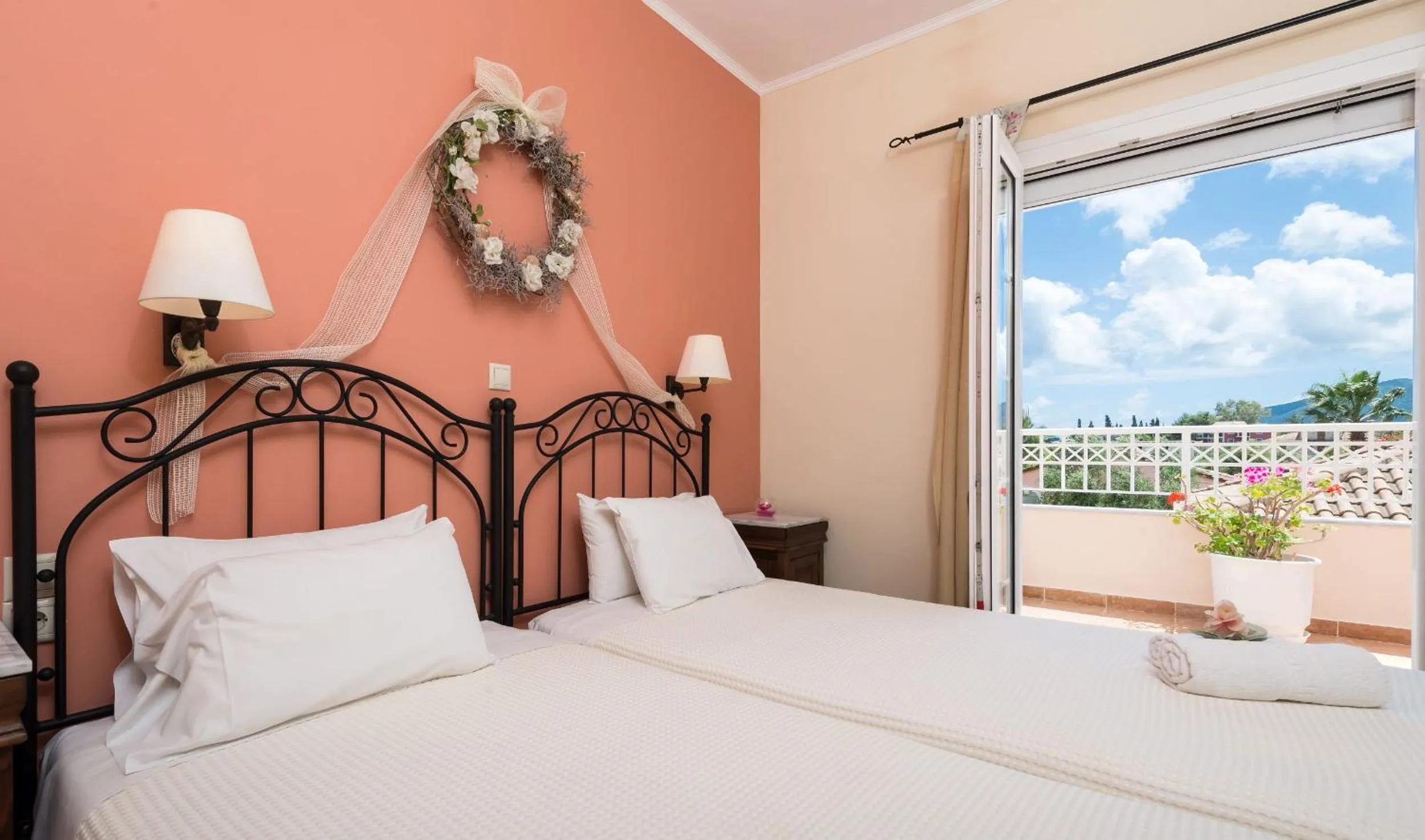 Bedroom, Bed in Lorenzo Villas with Private Pool, 200m from the beach, by ZanteWize