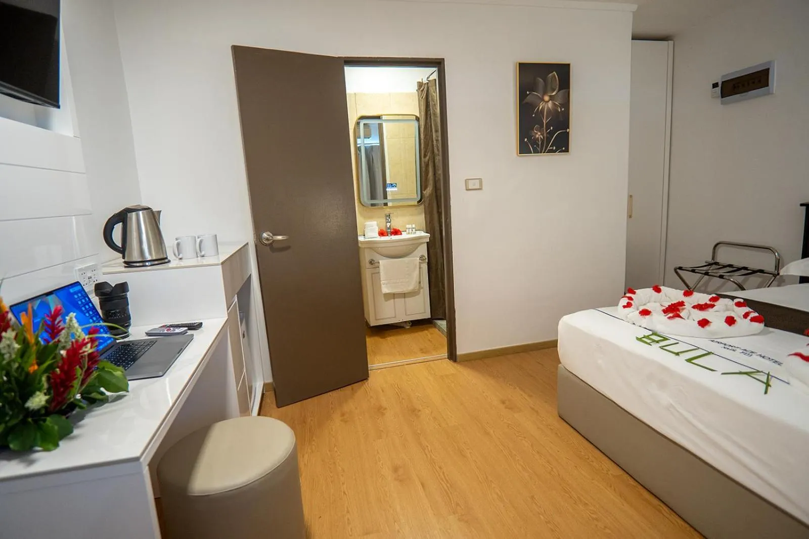 Bed in Airport Ace Hotel