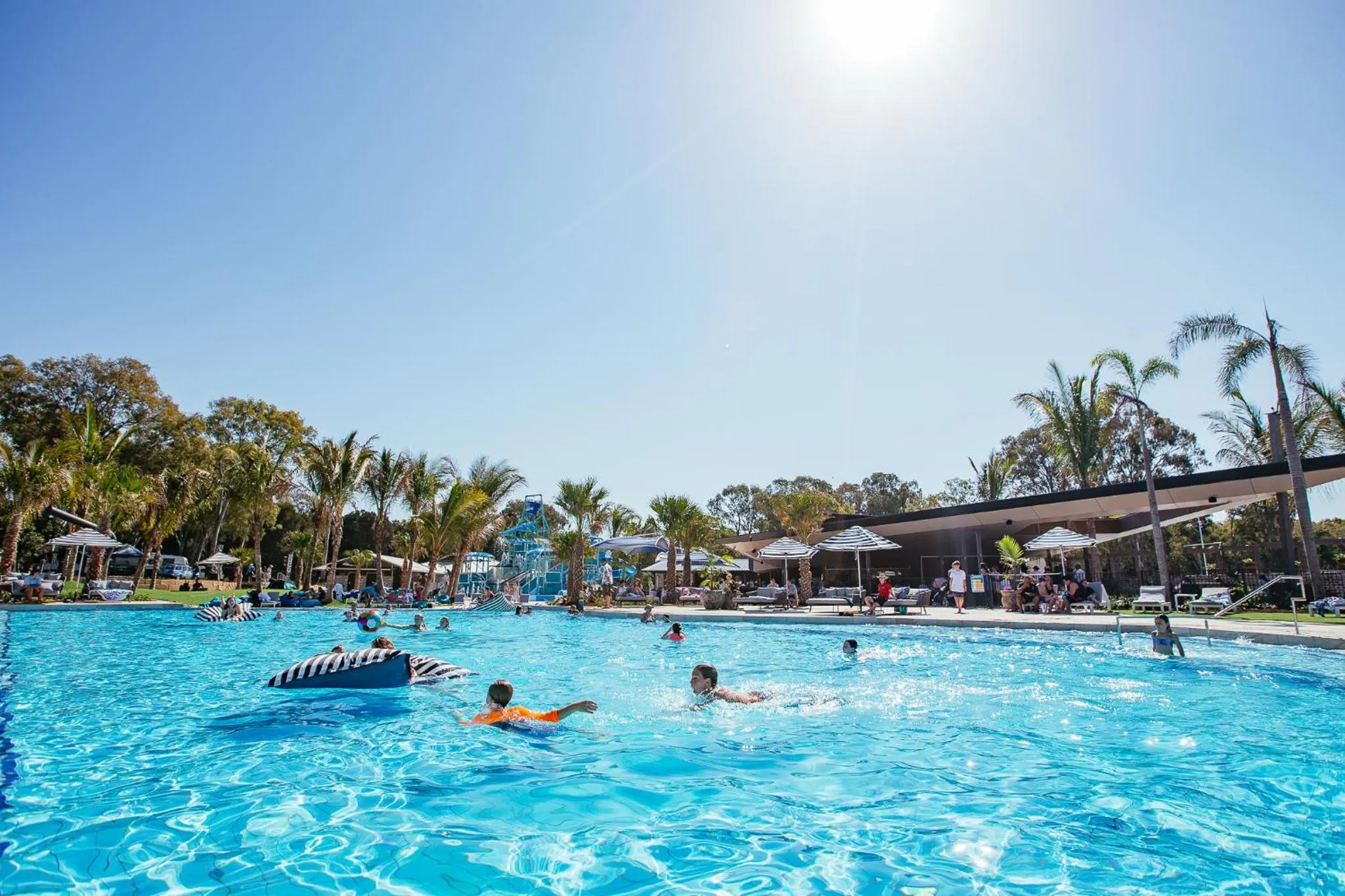 People in BIG4 Sandstone Point Holiday Resort Bribie Island