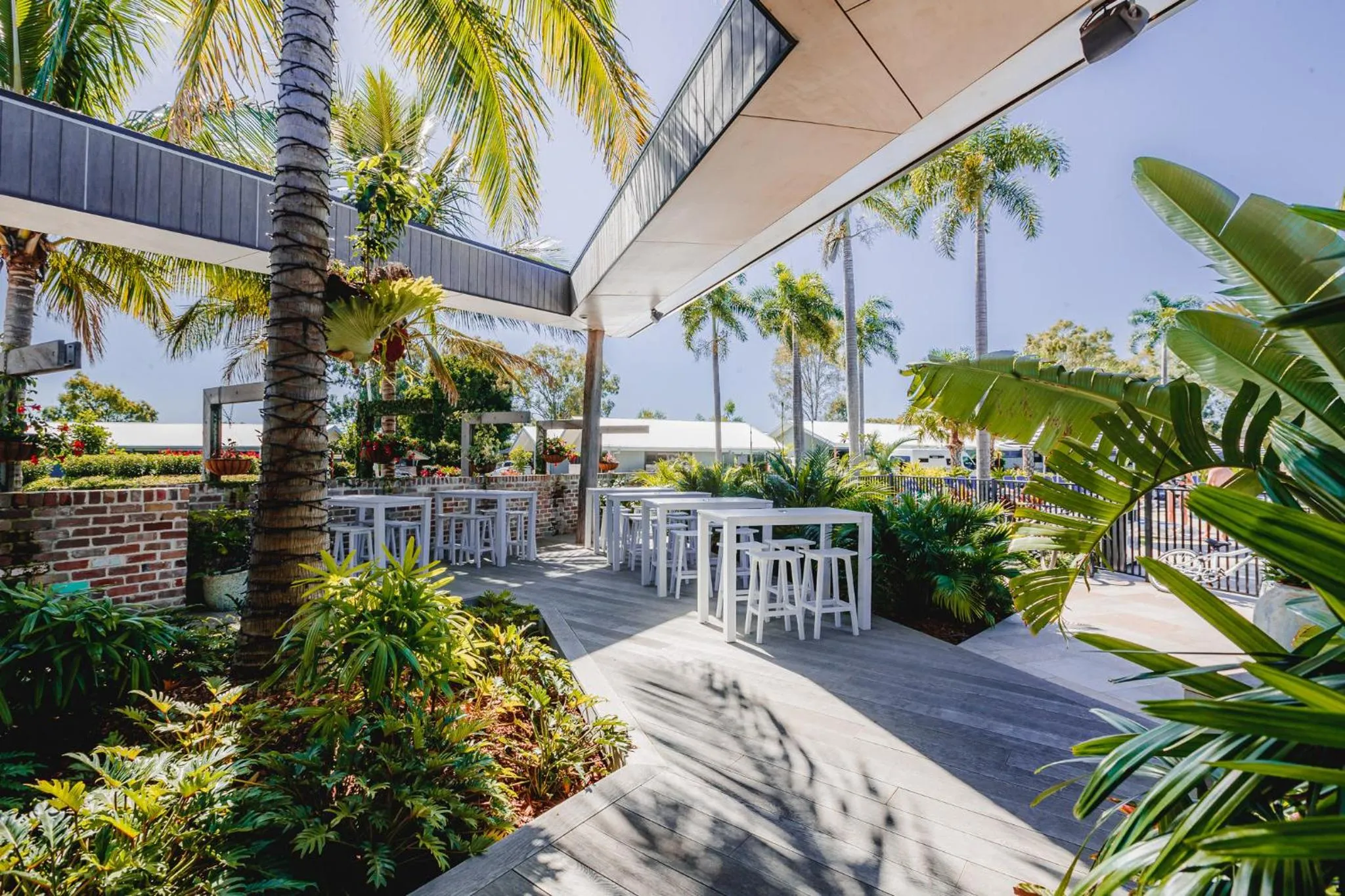 Garden in BIG4 Sandstone Point Holiday Resort Bribie Island