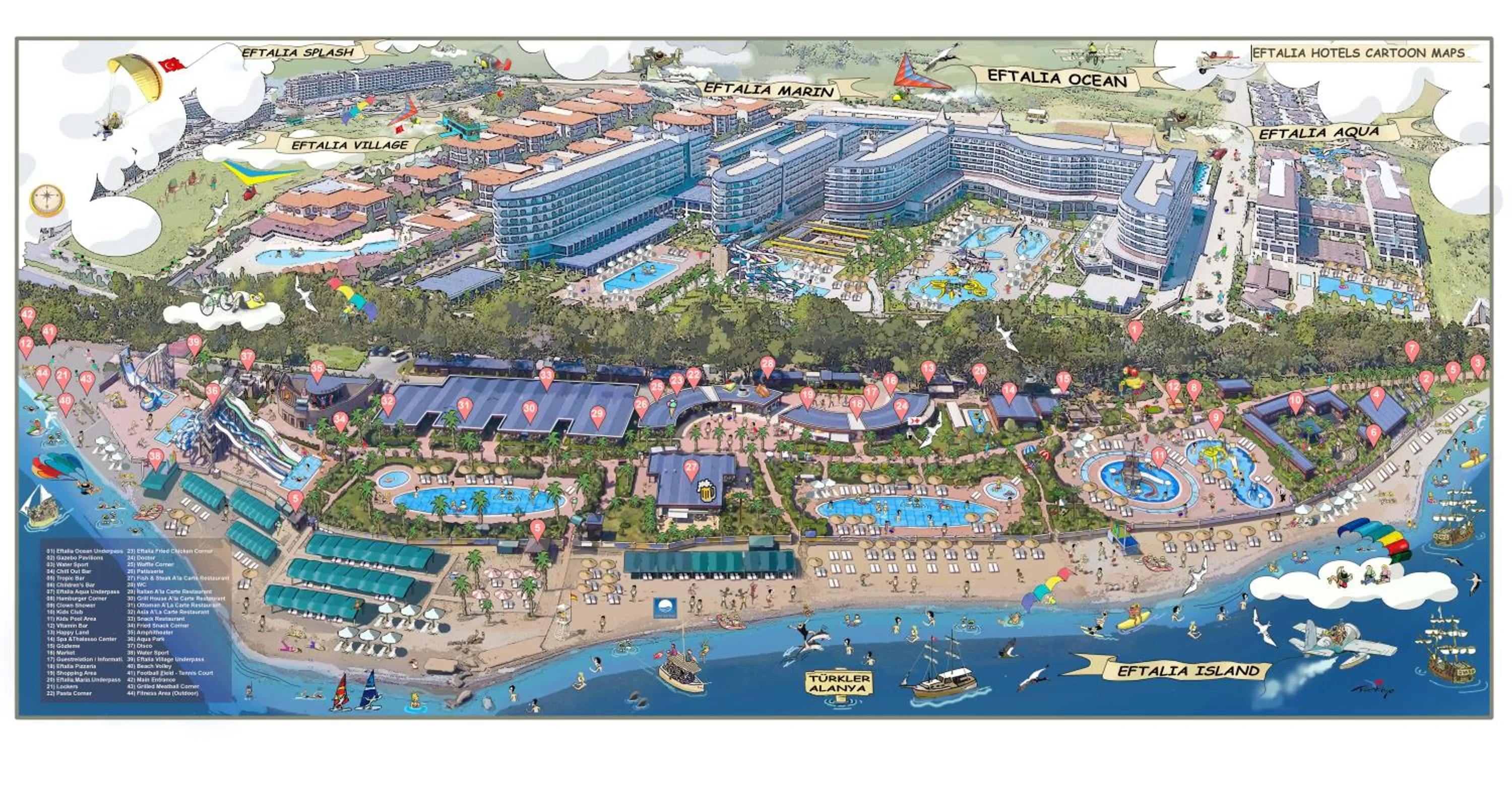 Beach in Eftalia Aqua Resort