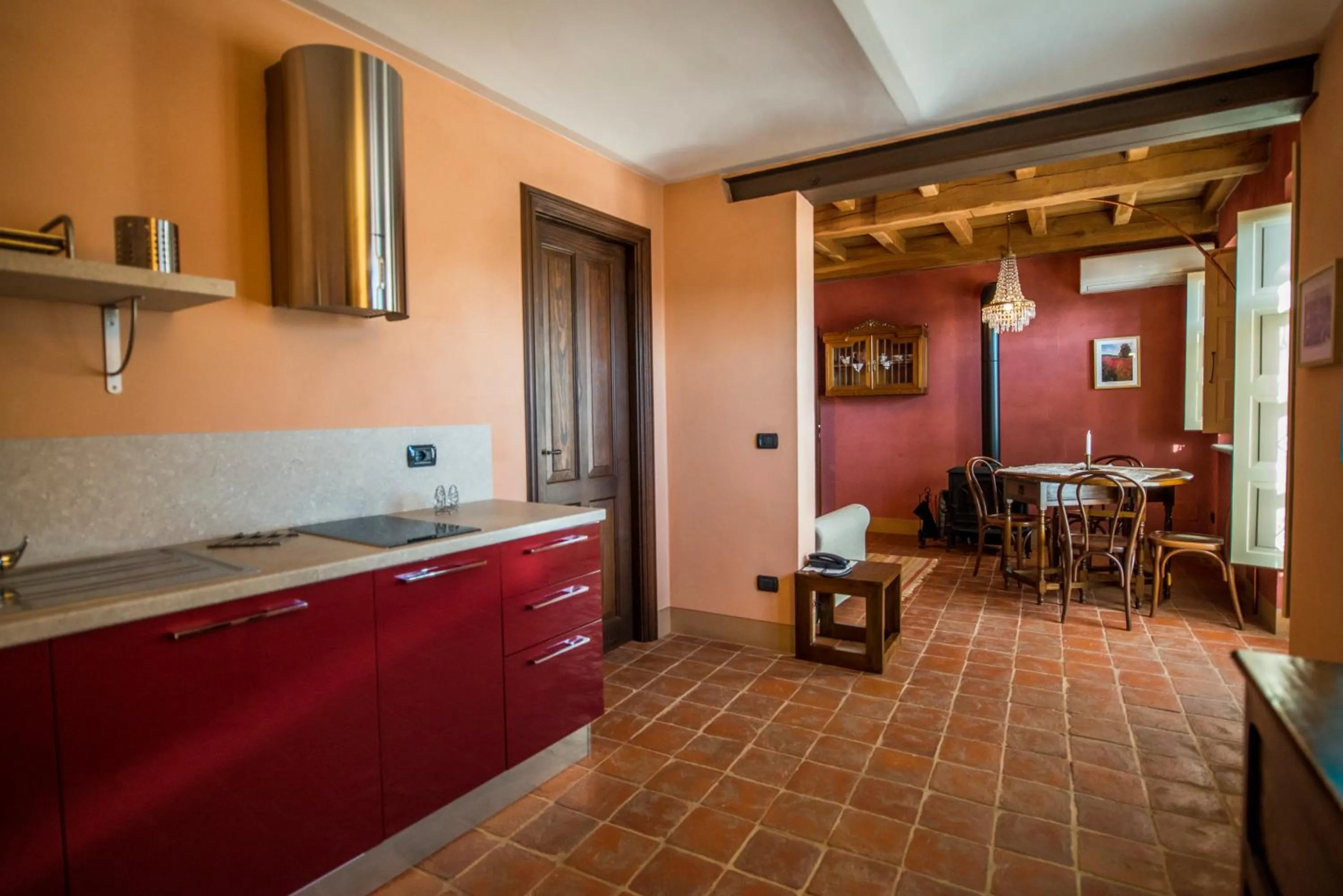 Kitchen or kitchenette in Albergo Ristorante Garibaldi
