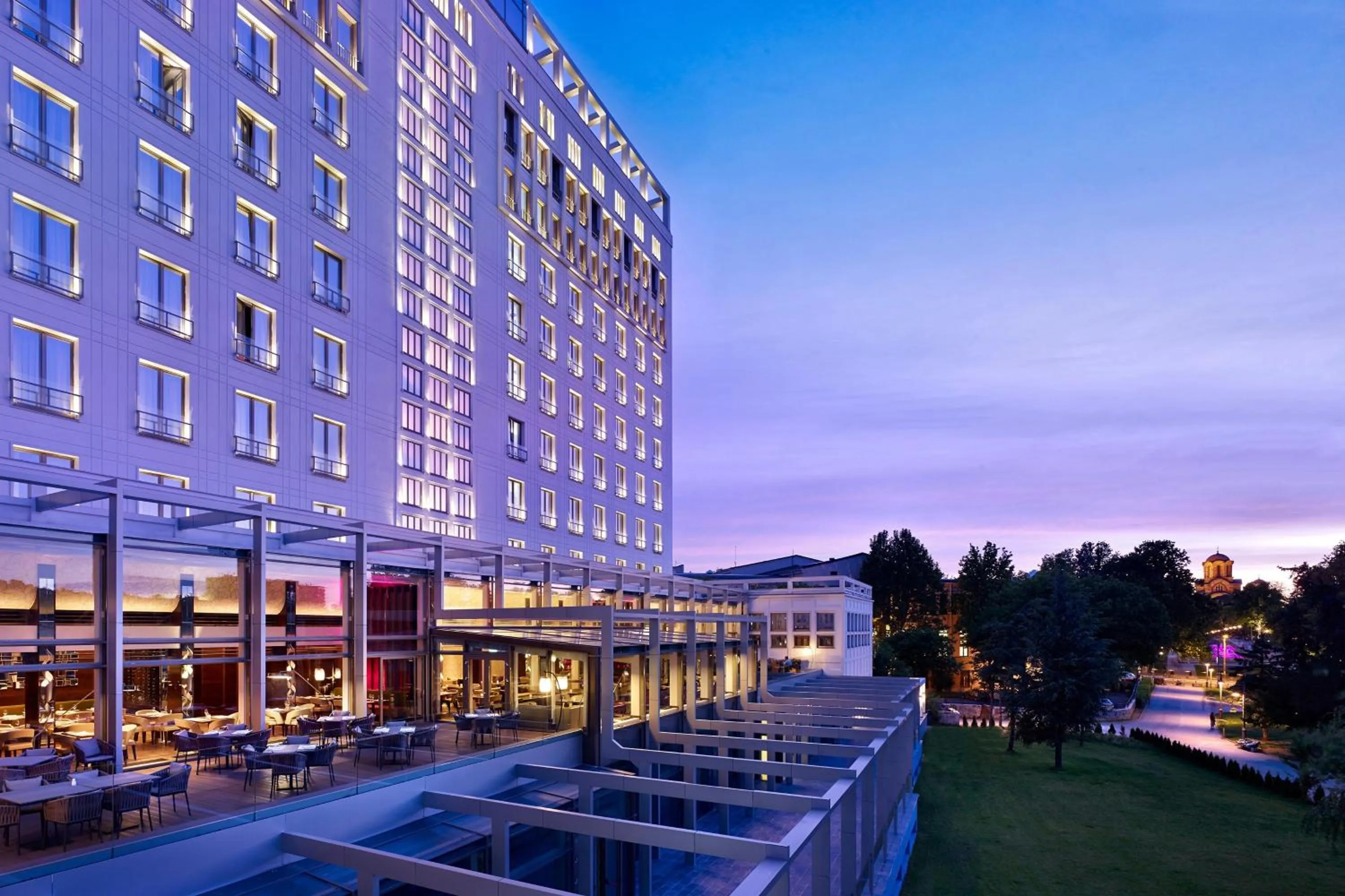 Garden in Metropol Palace, Belgrade