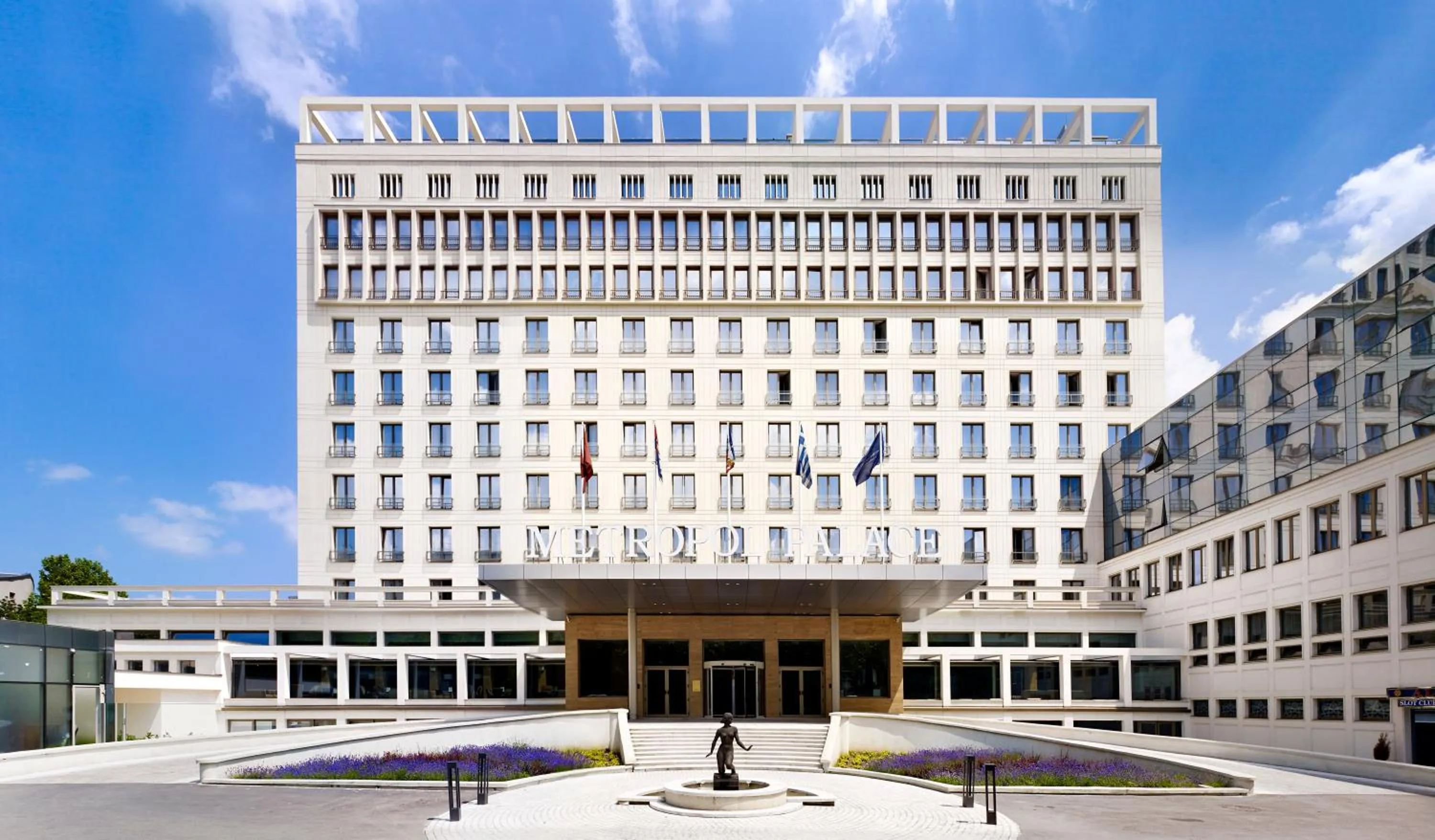 Facade/entrance in Metropol Palace, Belgrade