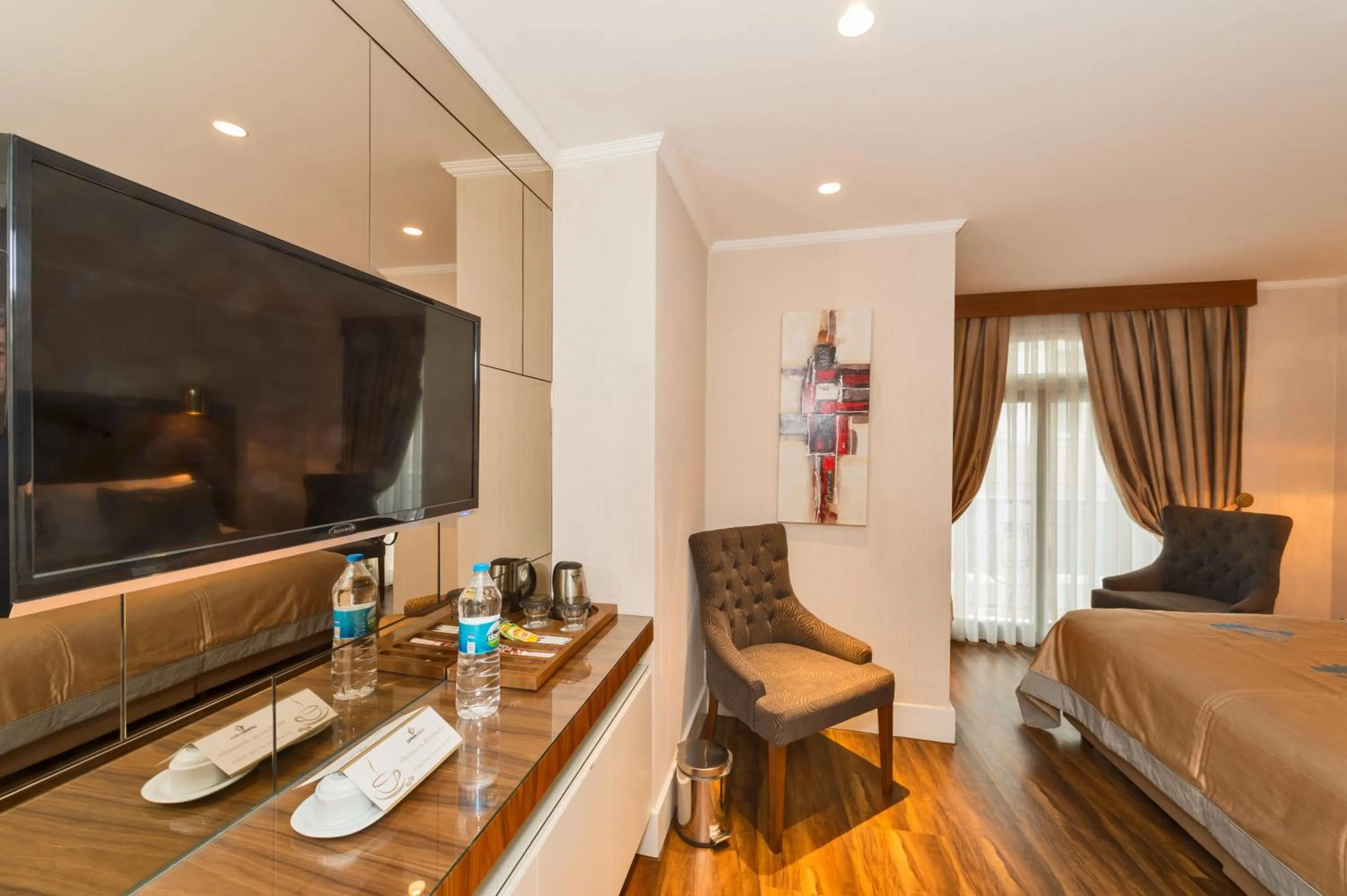 Seating area in Darkmen Hotel