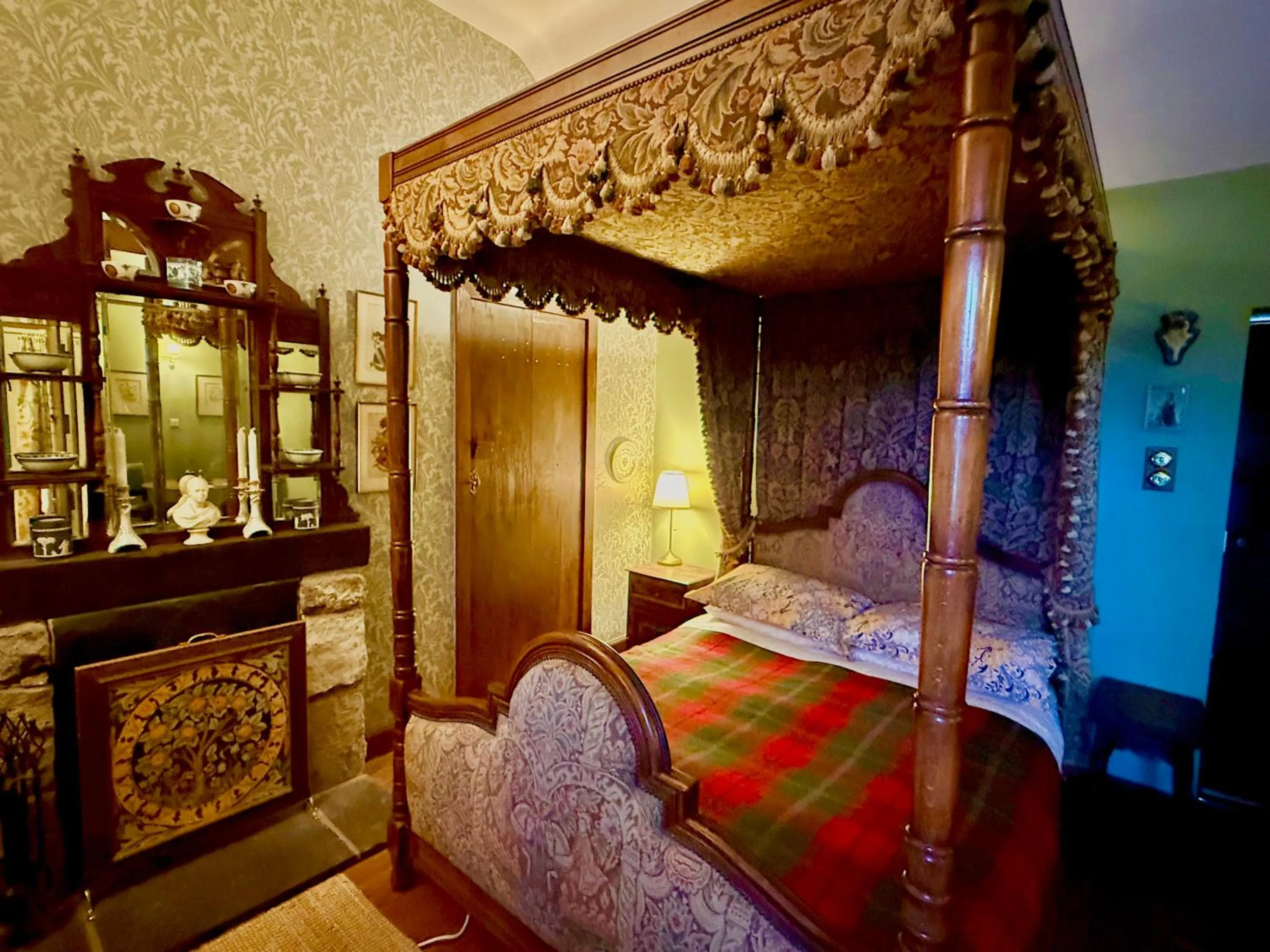 Bed in The Lady Maxwell Room at Buittle Castle