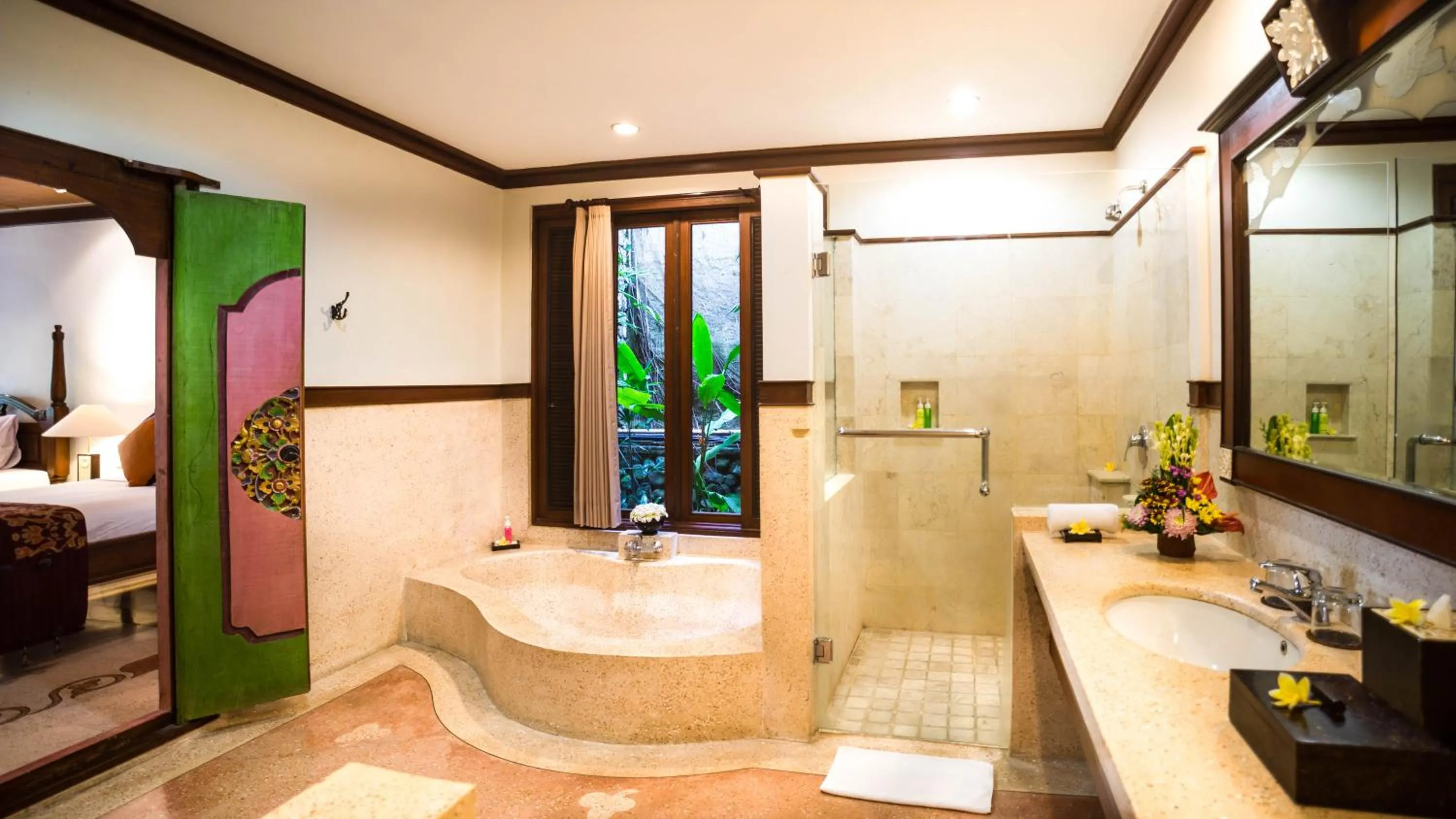 Bathroom, Bed in Kori Ubud Resort, Restaurant & Spa