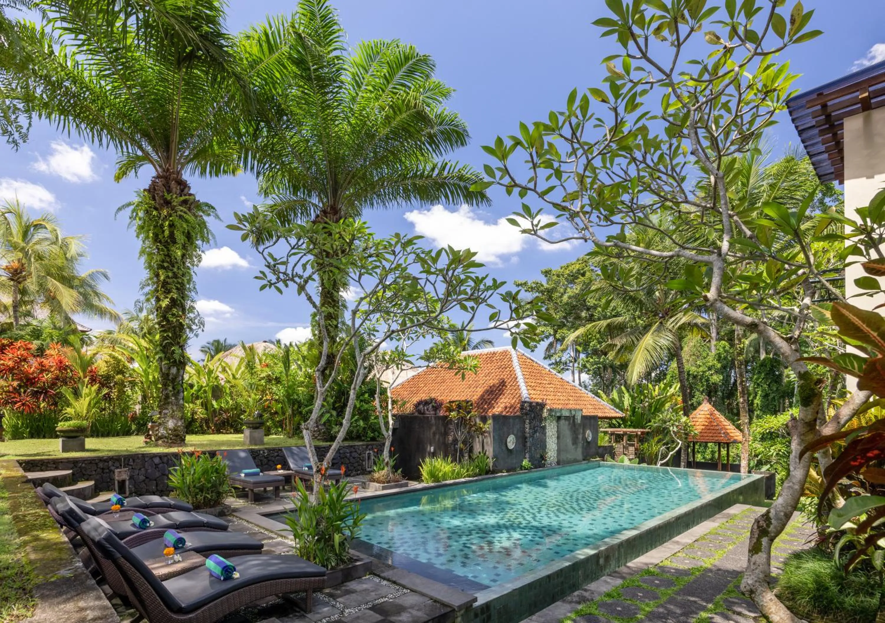 Swimming pool in Kori Ubud Resort, Restaurant & Spa