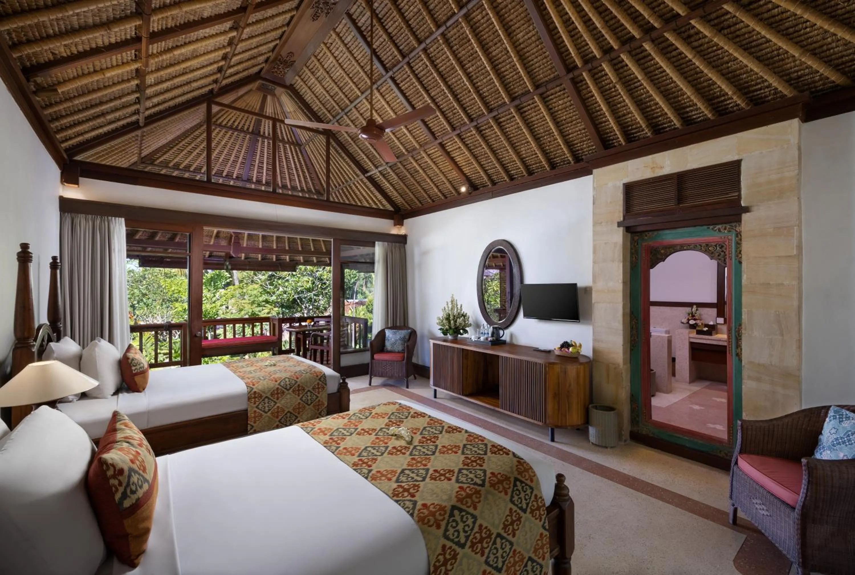 Bedroom, Bed in Kori Ubud Resort, Restaurant & Spa