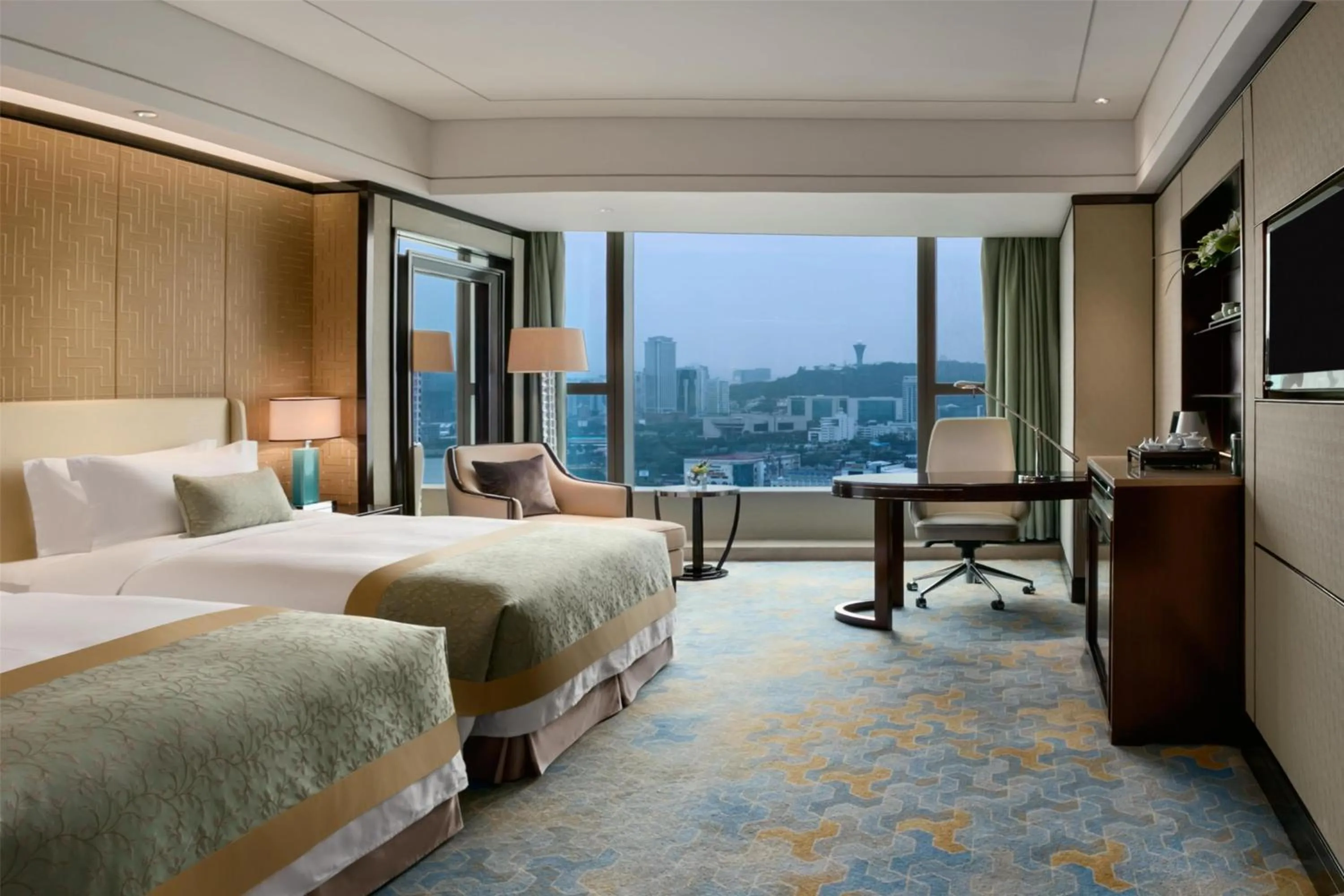 View (from property/room), Bed in Kempinski Hotel Xiamen