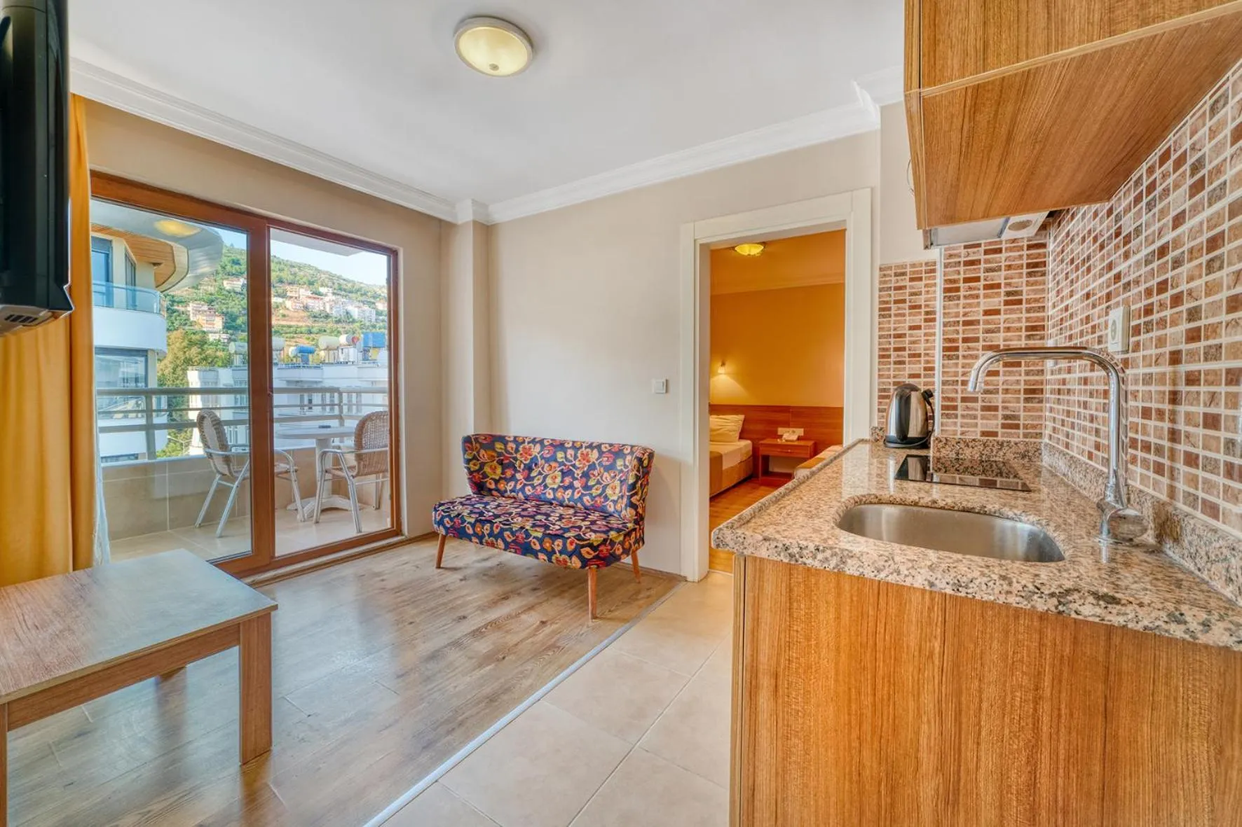 Kitchen or kitchenette in Yeniacun Apart Hotel