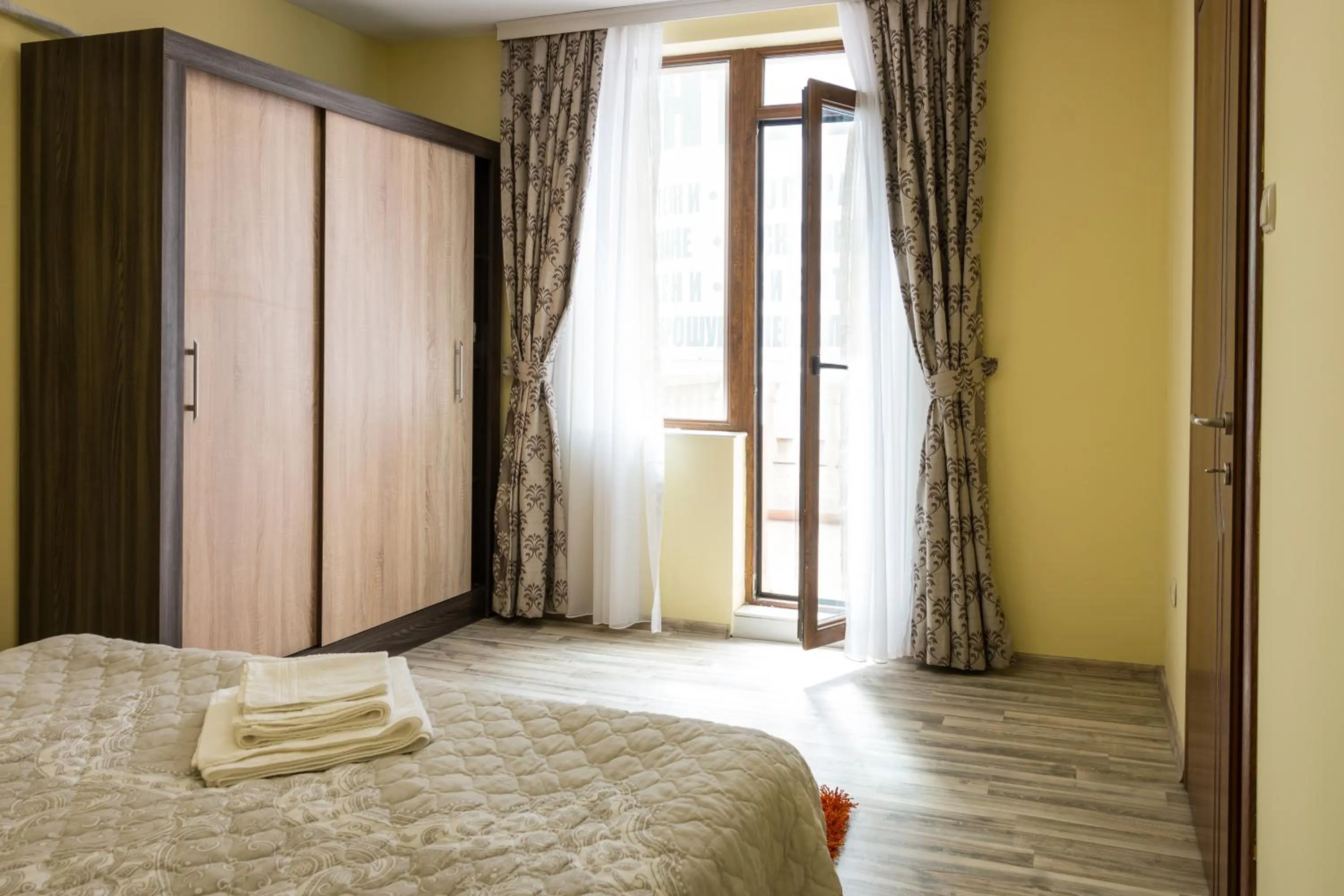 Bedroom, Bed in Apartments Nasini by Flat Mаnager