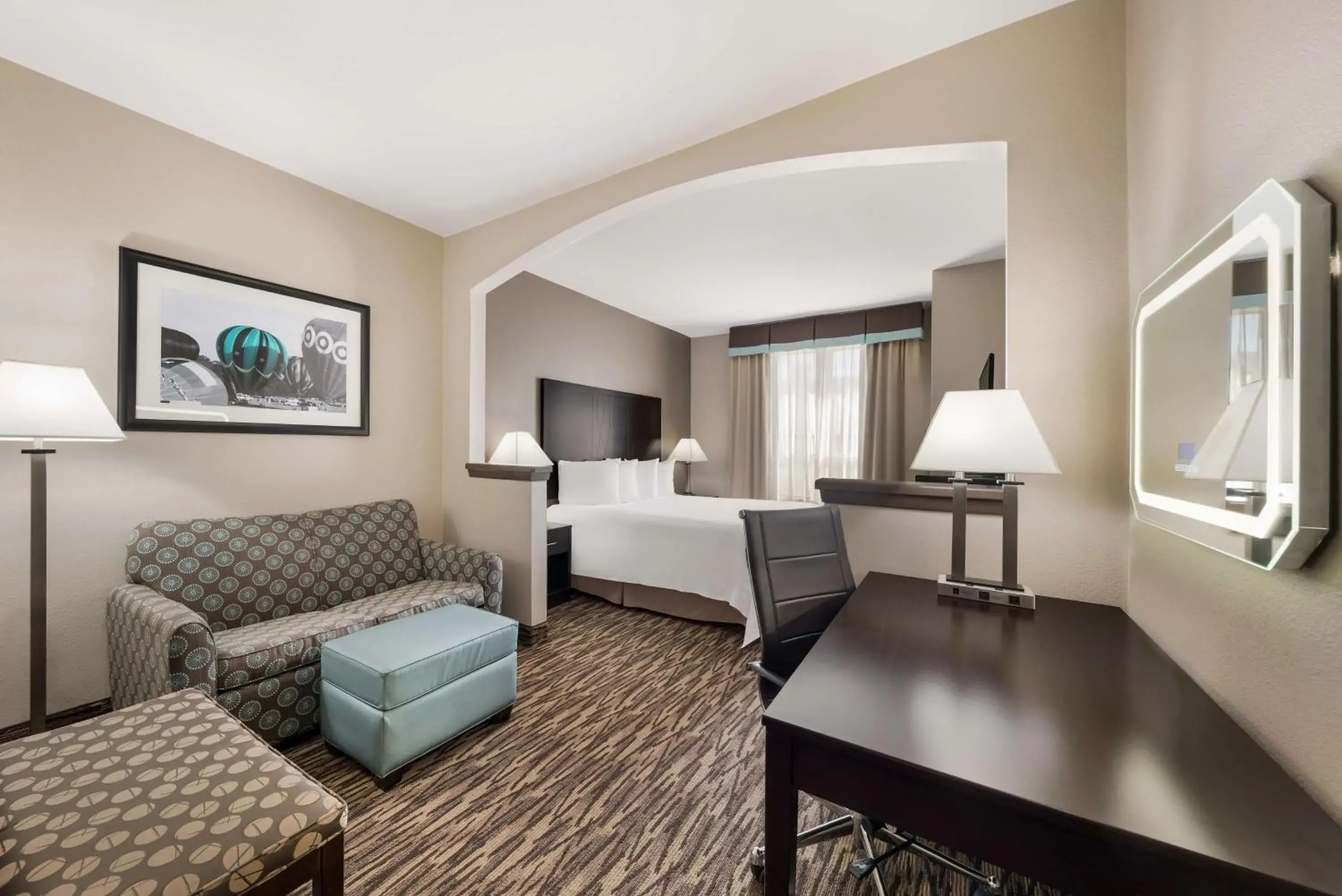 King Room with Roll-In Shower - Disability Access in SureStay Plus Hotel by Best Western Plano King Room with Roll-In Shower - Disability Access in SureStay Plus Hotel by Best Western Plano