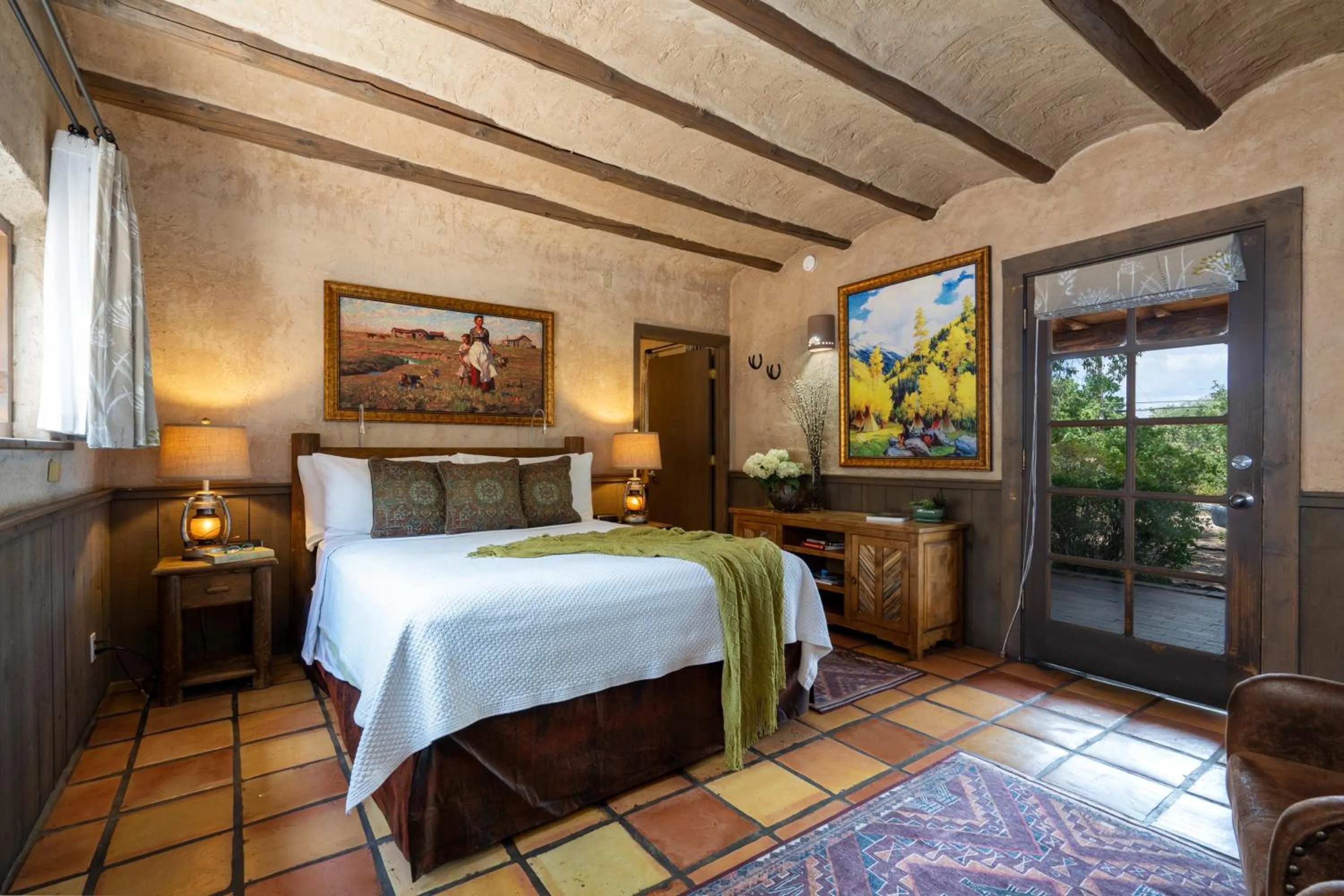 Bed in Inn of the Turquoise Bear