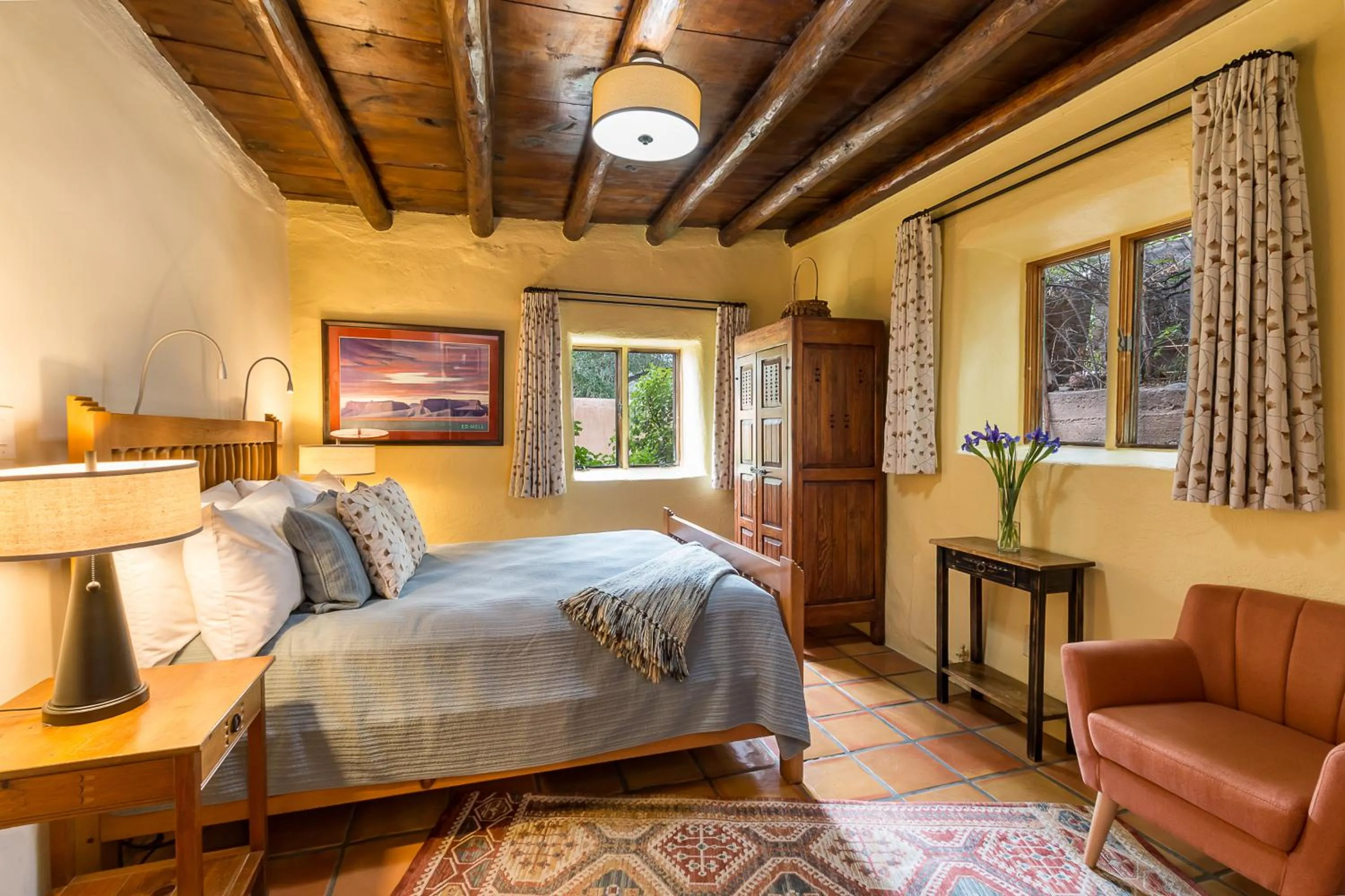 Bed in Inn of the Turquoise Bear