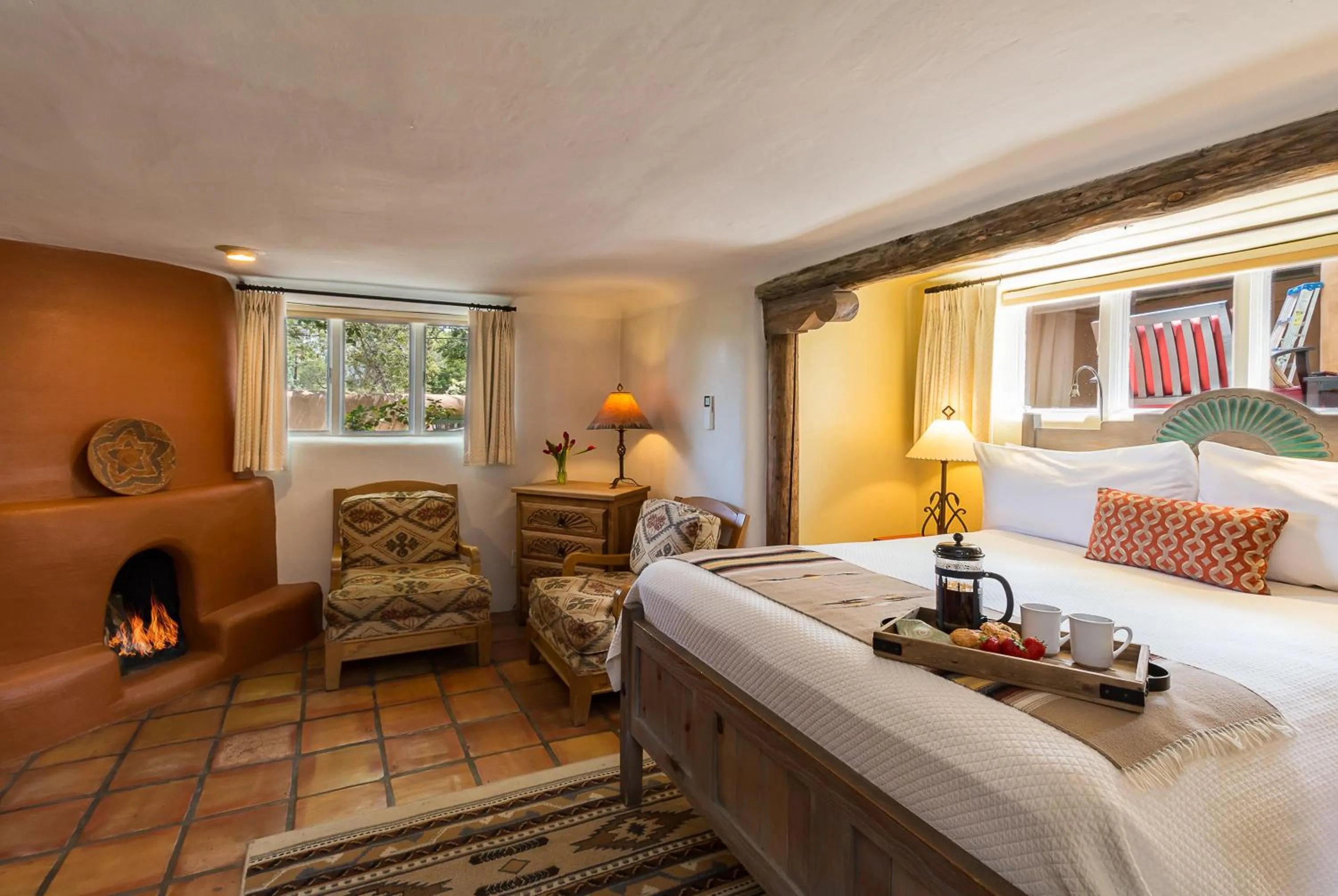 Bed in Inn of the Turquoise Bear