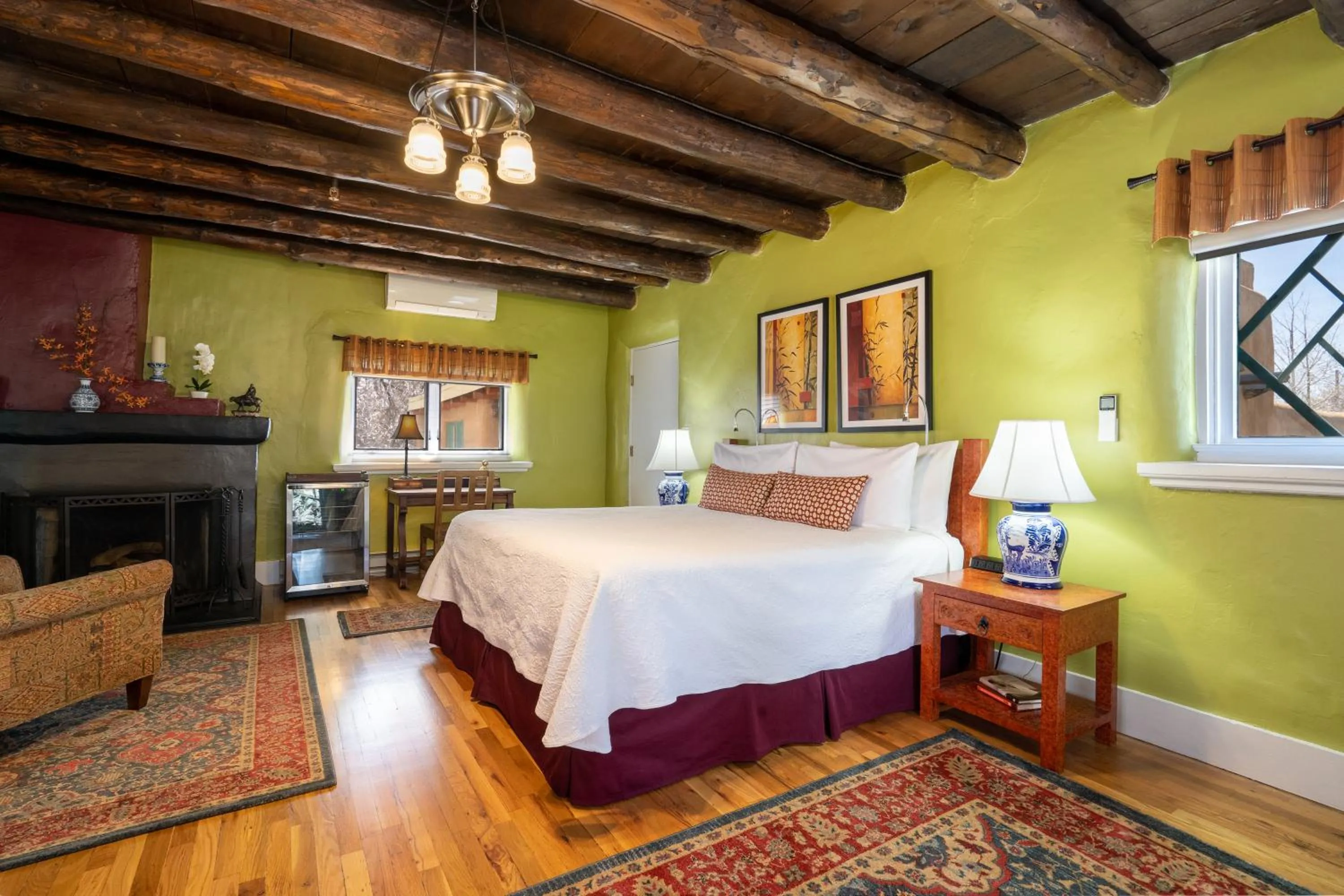 Bed in Inn of the Turquoise Bear
