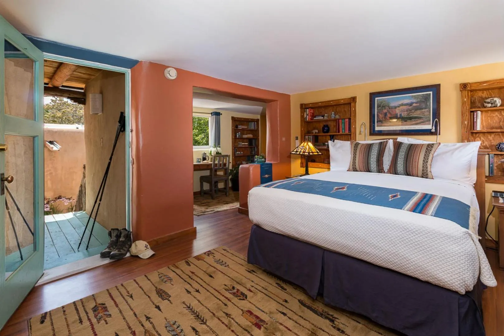 Bed in Inn of the Turquoise Bear