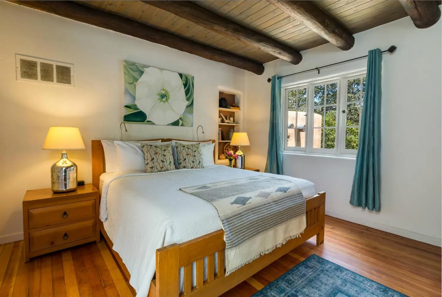 Bed in Inn of the Turquoise Bear