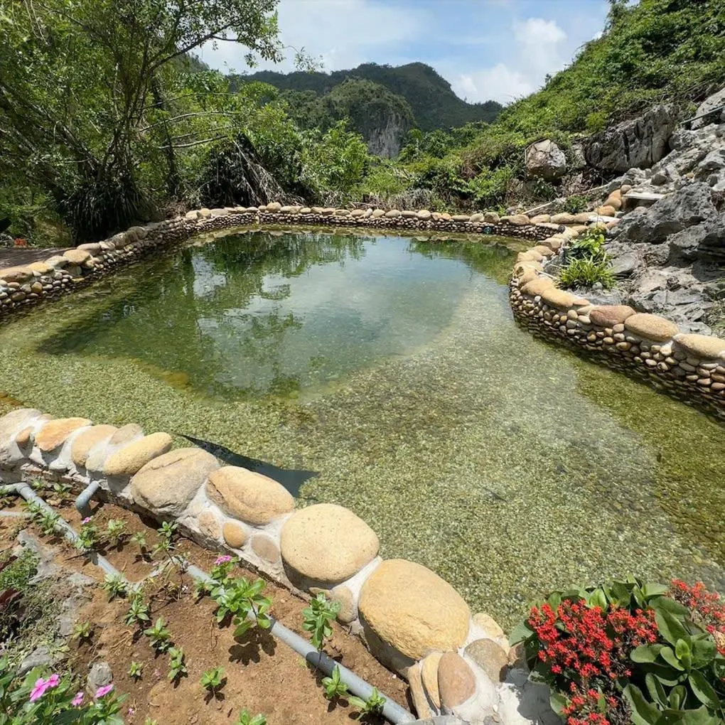 Pool view in Cat Ba Eco Lodge