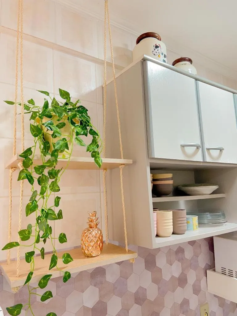 Kitchen or kitchenette in Apto lindo e aconchegante com piscina 202A