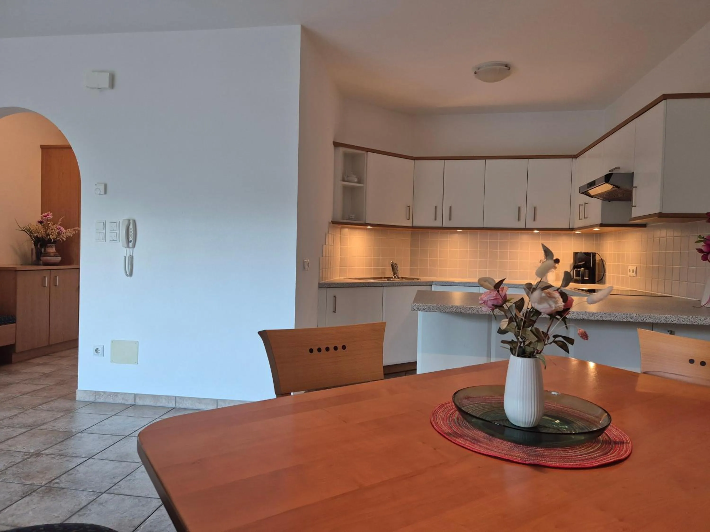 Kitchen or kitchenette in Appartementhaus Am Waalweg