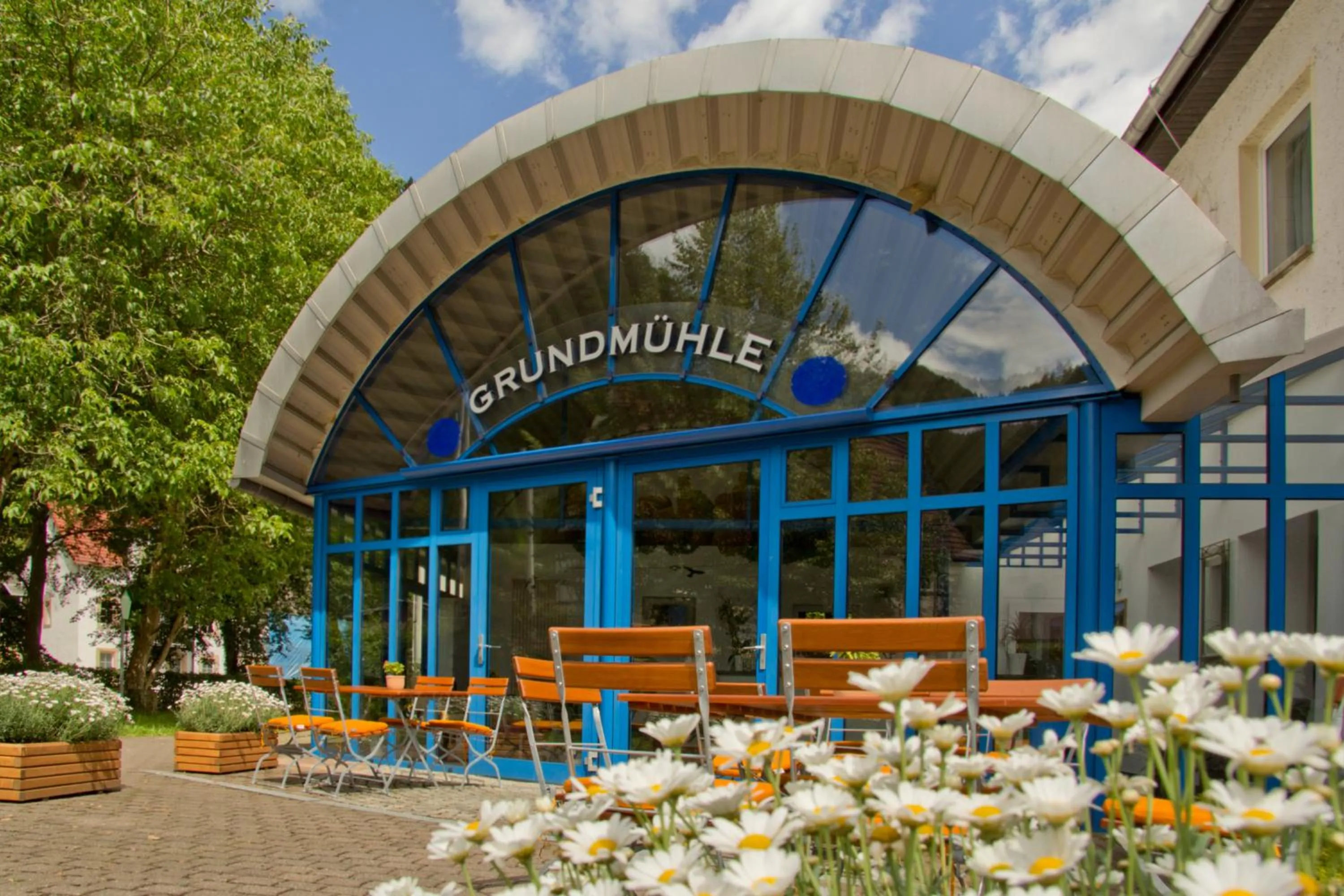 Patio in Hotel garni Grundmühle