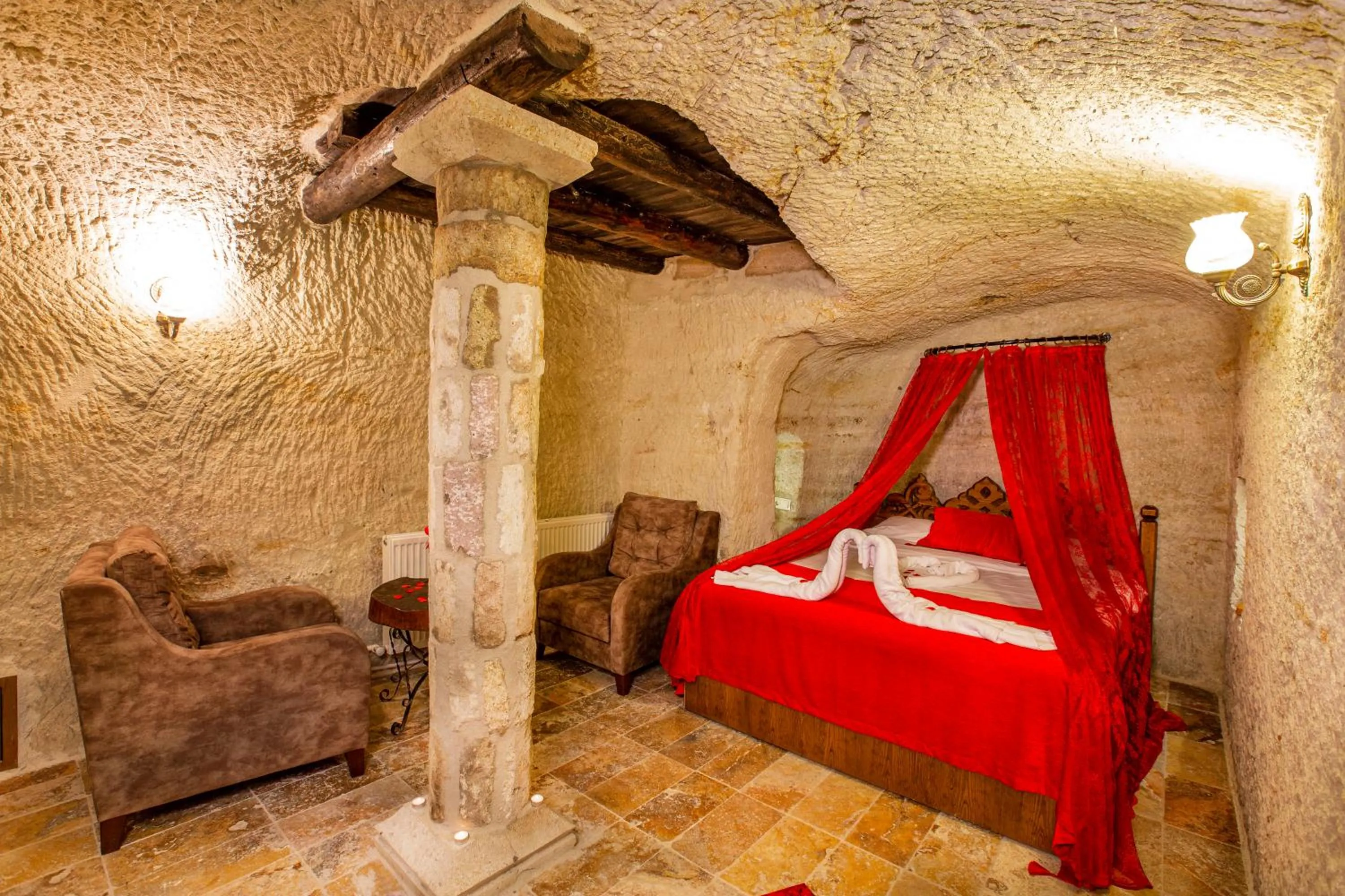 Bed in kayadibi cave hotel