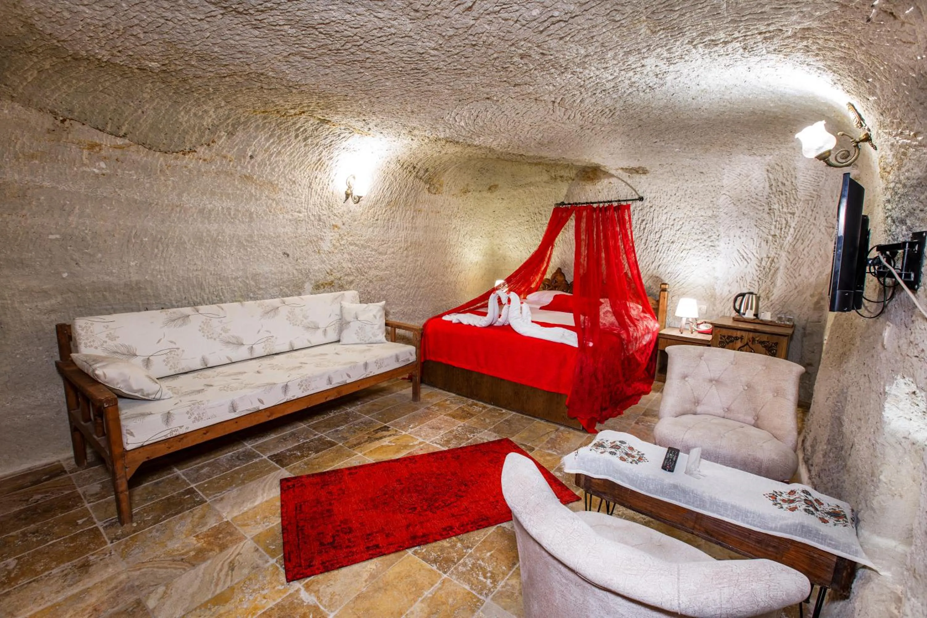 Bed in kayadibi cave hotel