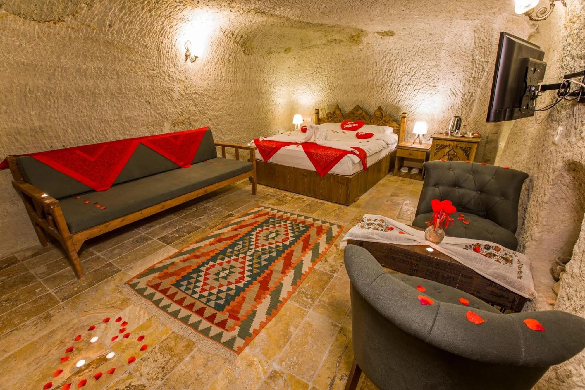Bed in kayadibi cave hotel