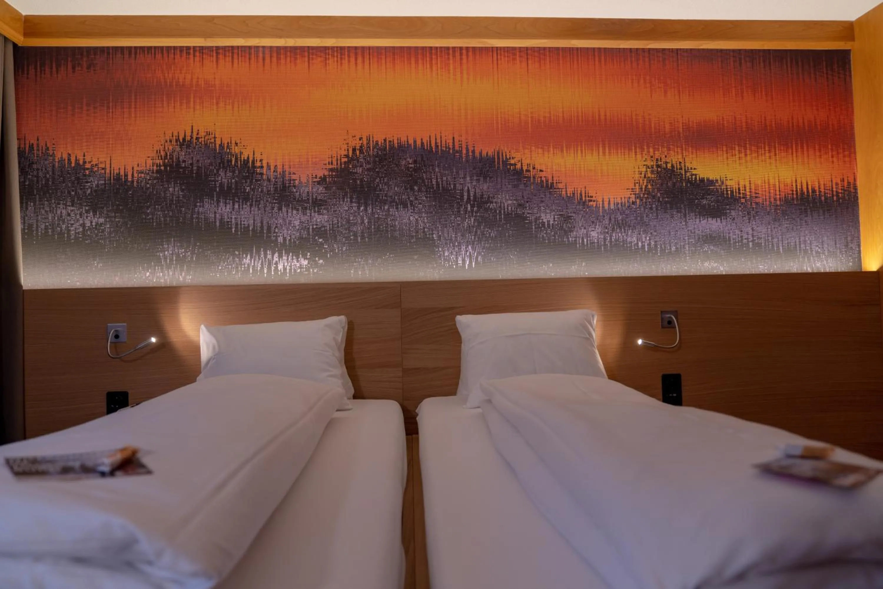 Bed in Hotel Stump's Alpenrose