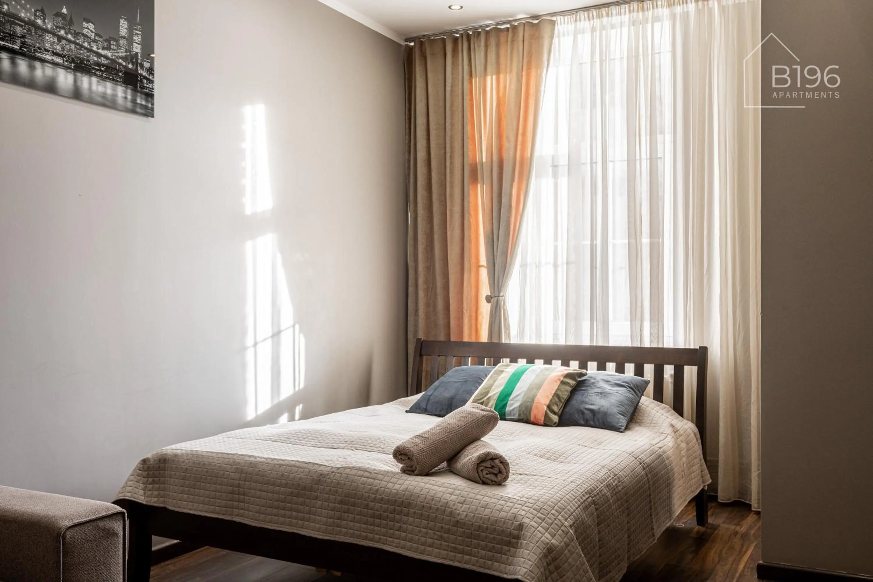 Bed in ApartHotel Riga