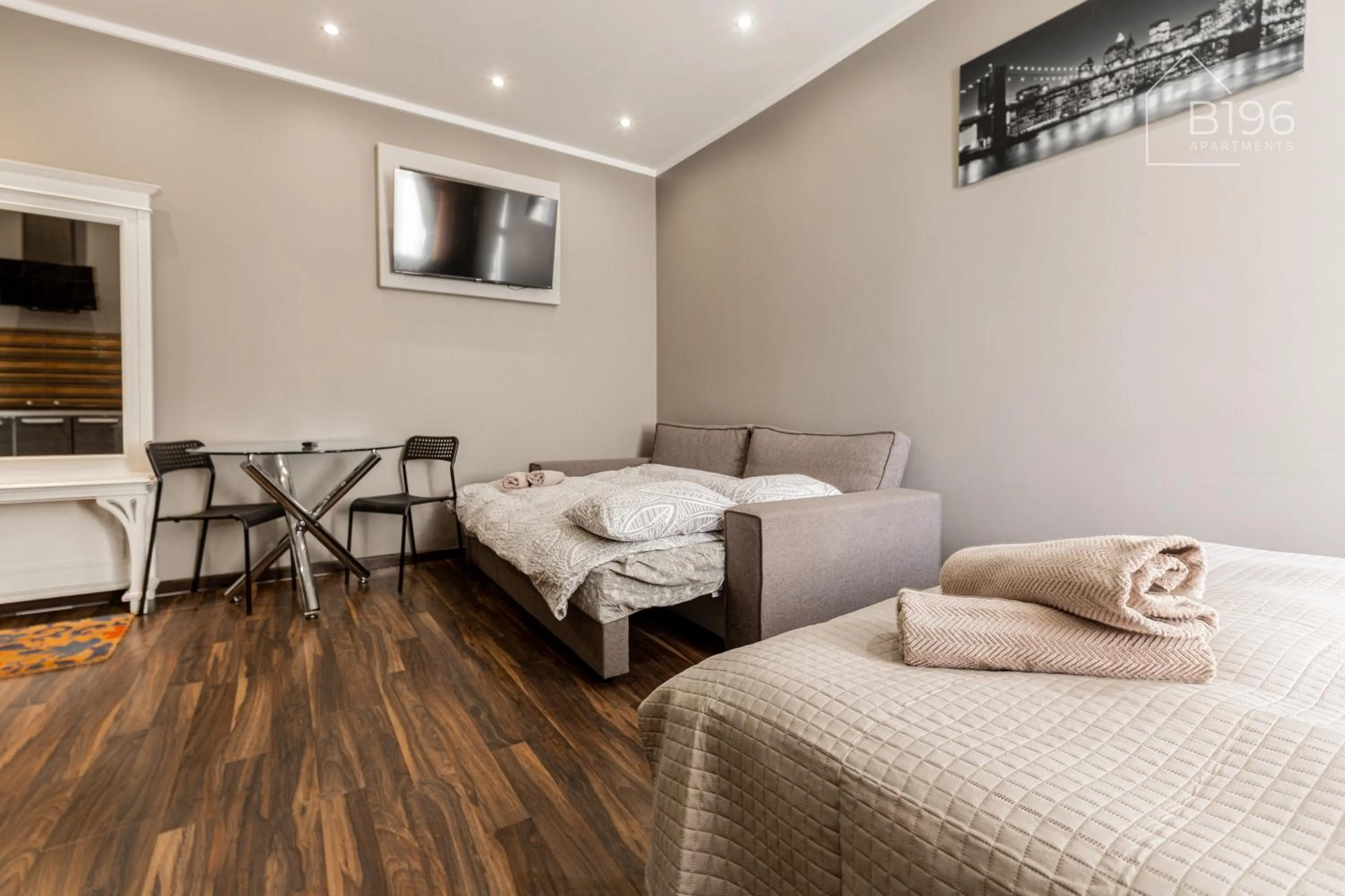 Photo of the whole room, Bed in ApartHotel Riga