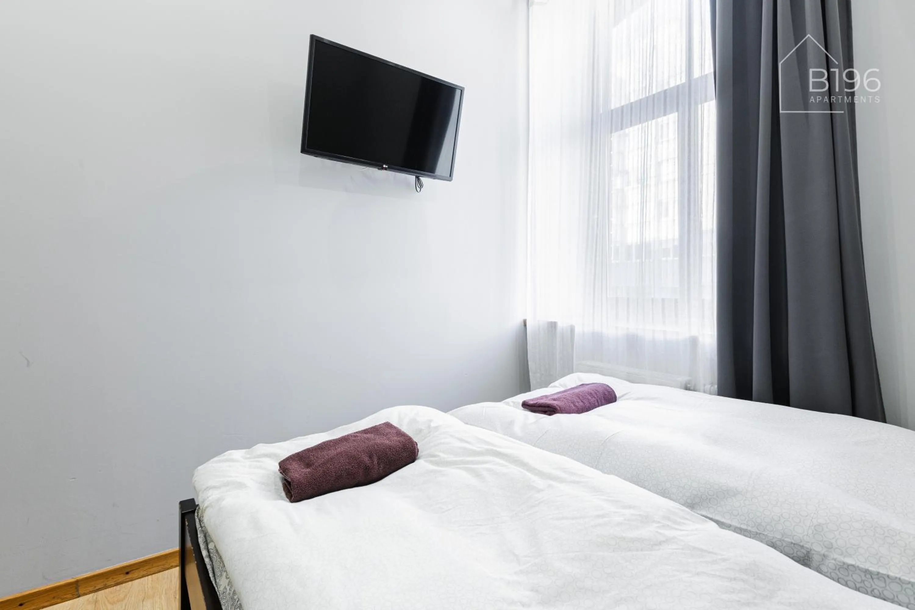 Bed in ApartHotel Riga