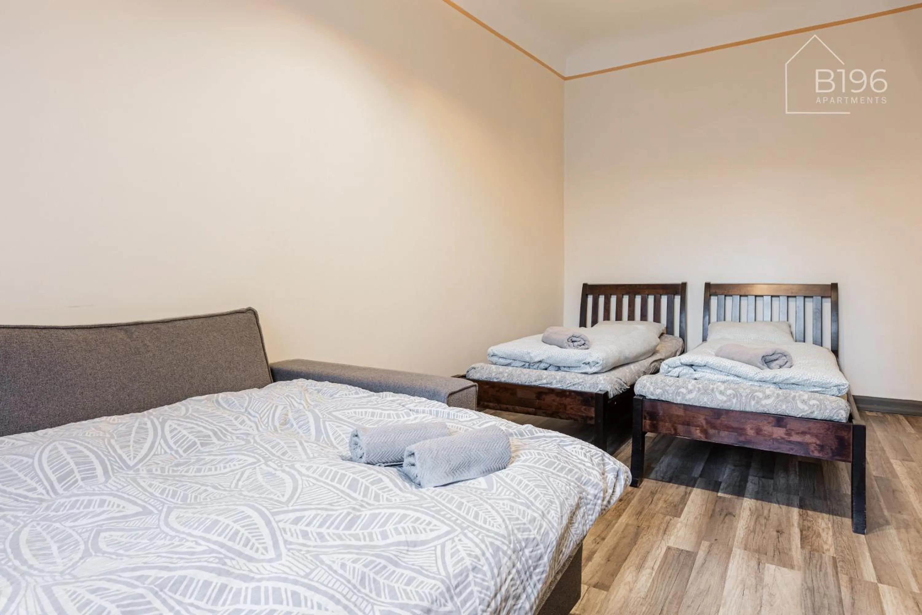 Bed in ApartHotel Riga