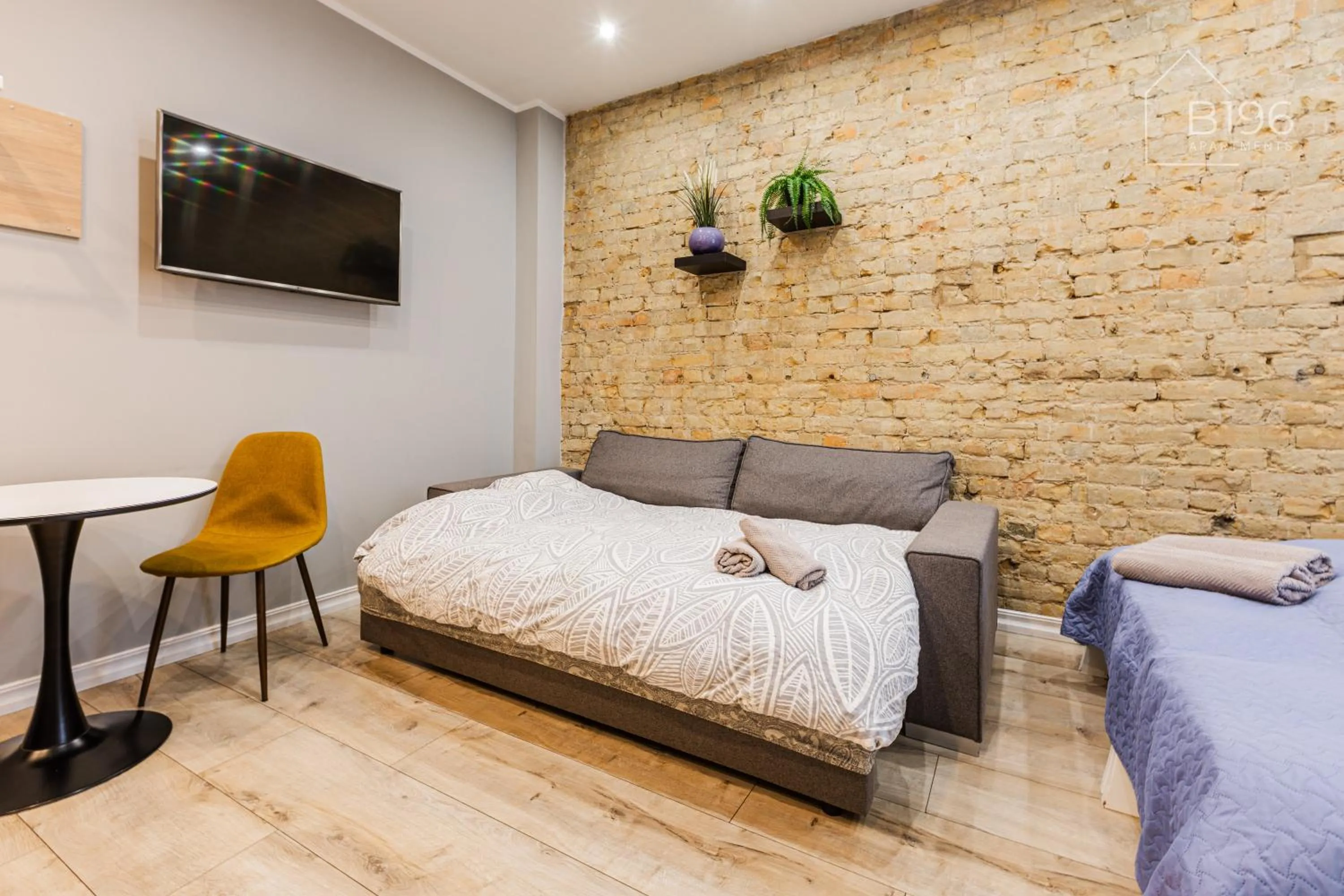 Bed in ApartHotel Riga