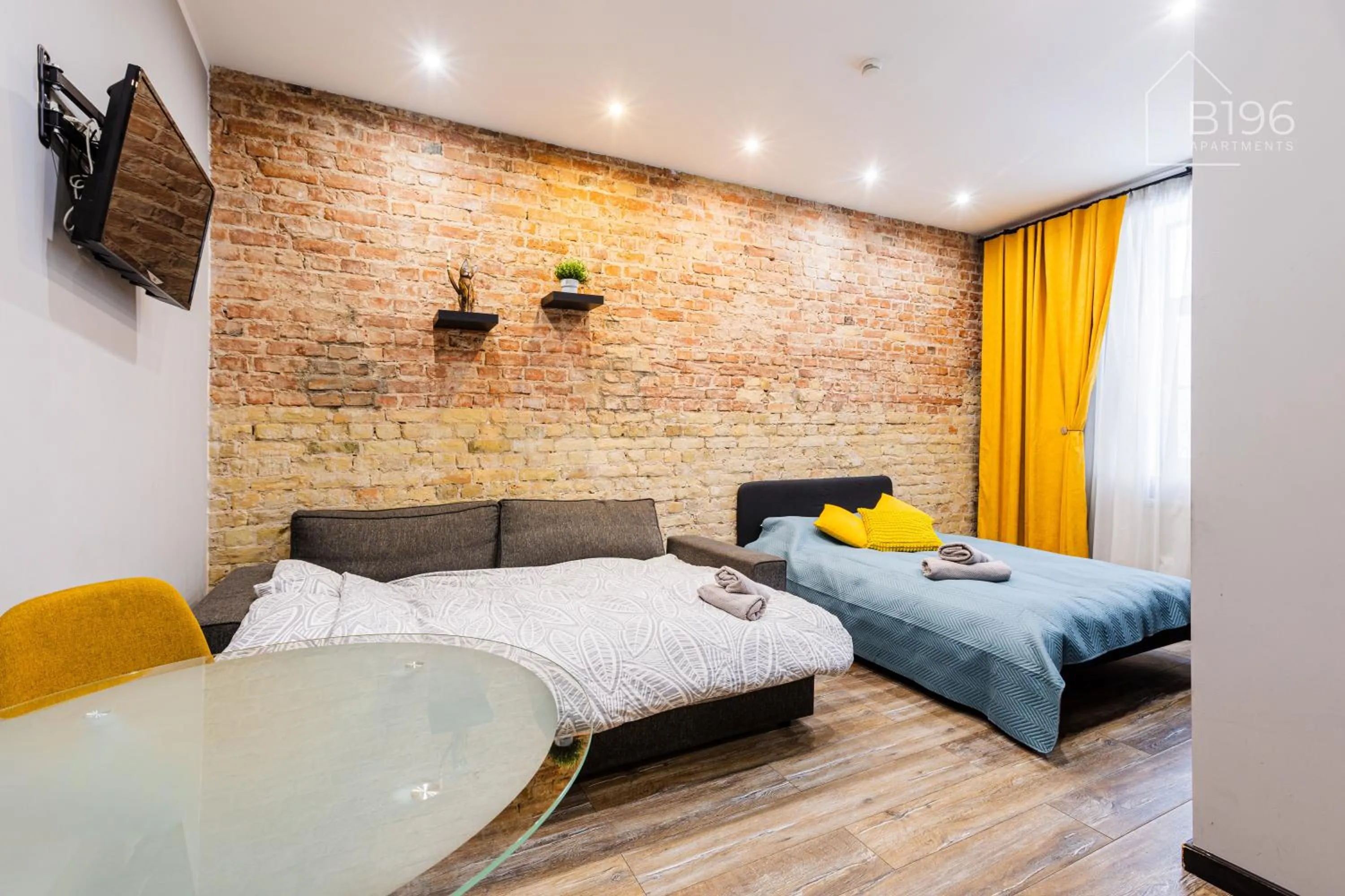 Photo of the whole room, Bed in ApartHotel Riga