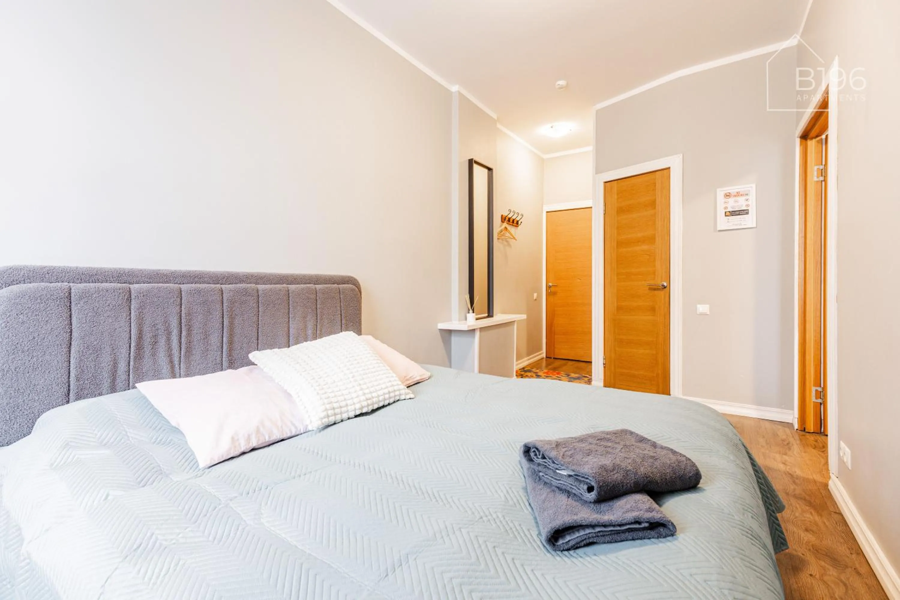 Bed in ApartHotel Riga